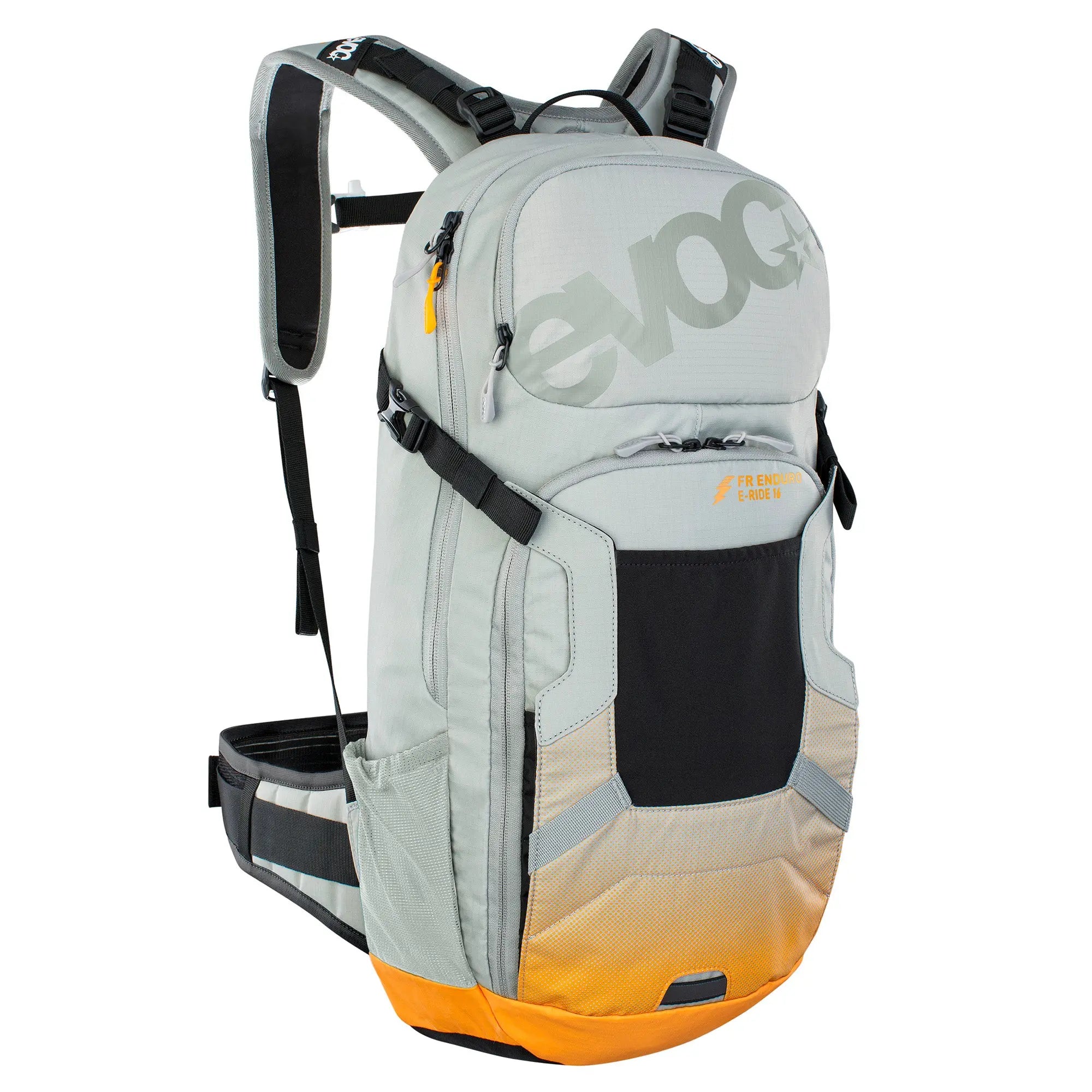Evoc FR Enduro E-Ride Protector Backpack Stone / Bright Orange - FREE UK Shipping, FREE 365 Day Returns | Moto Central
