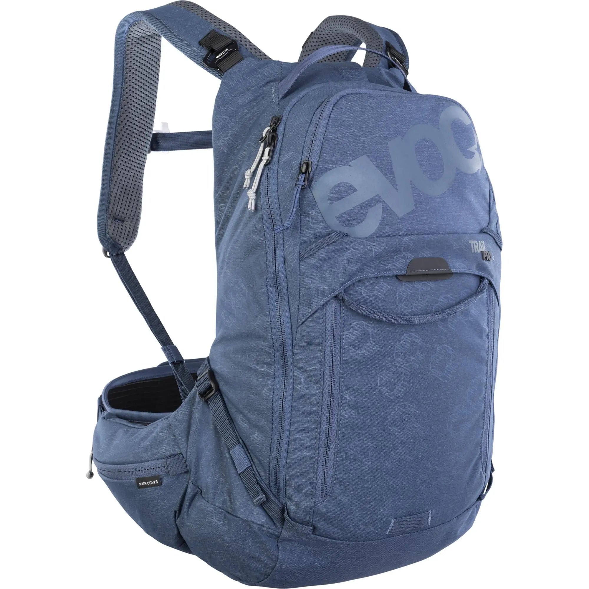Evoc Trail Pro Protector Backpack Denim - FREE UK Shipping, FREE 365 Day Returns | Moto Central