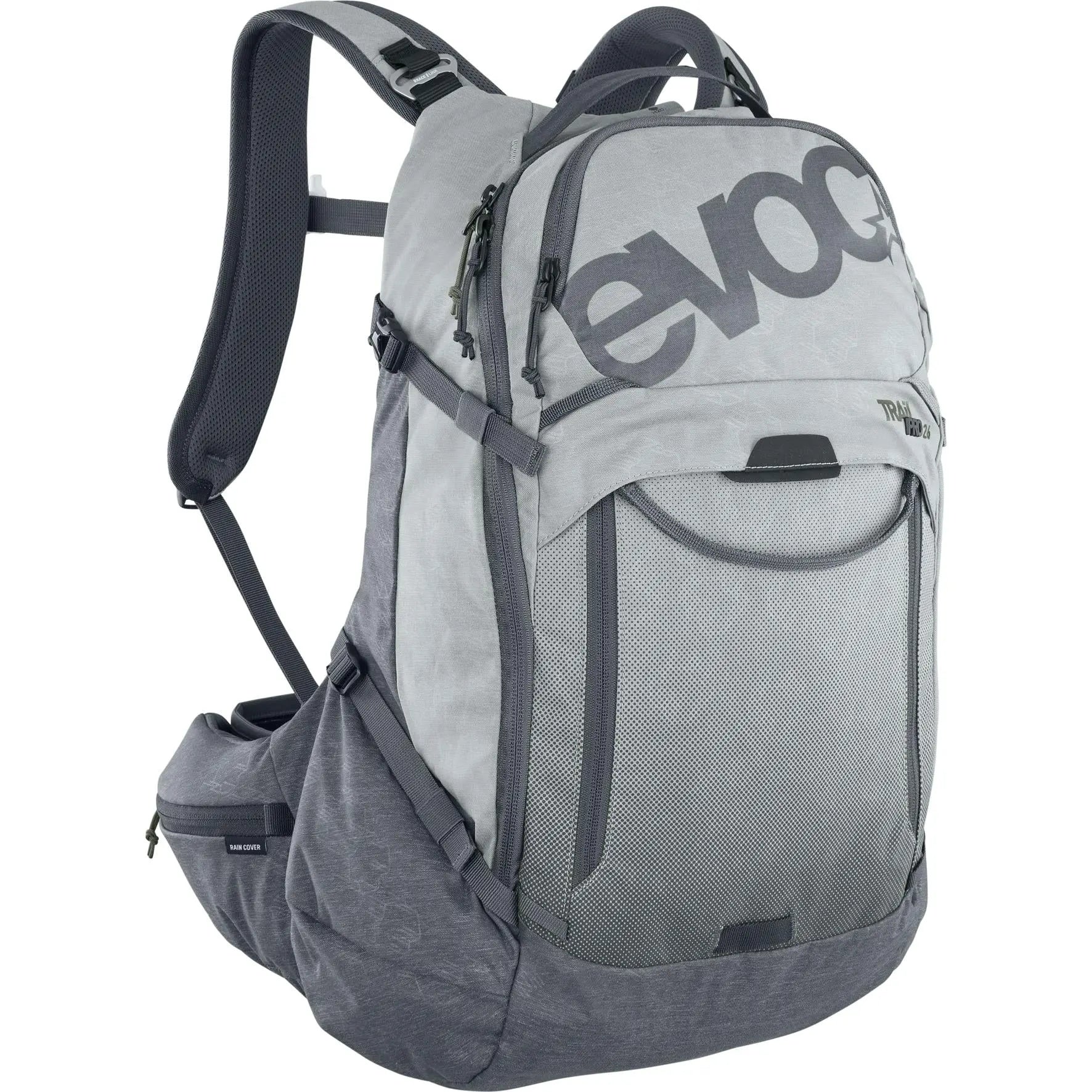 Evoc Trail Pro Protector Backpack Stone / Carbon Grey - FREE UK Shipping, FREE 365 Day Returns | Moto Central