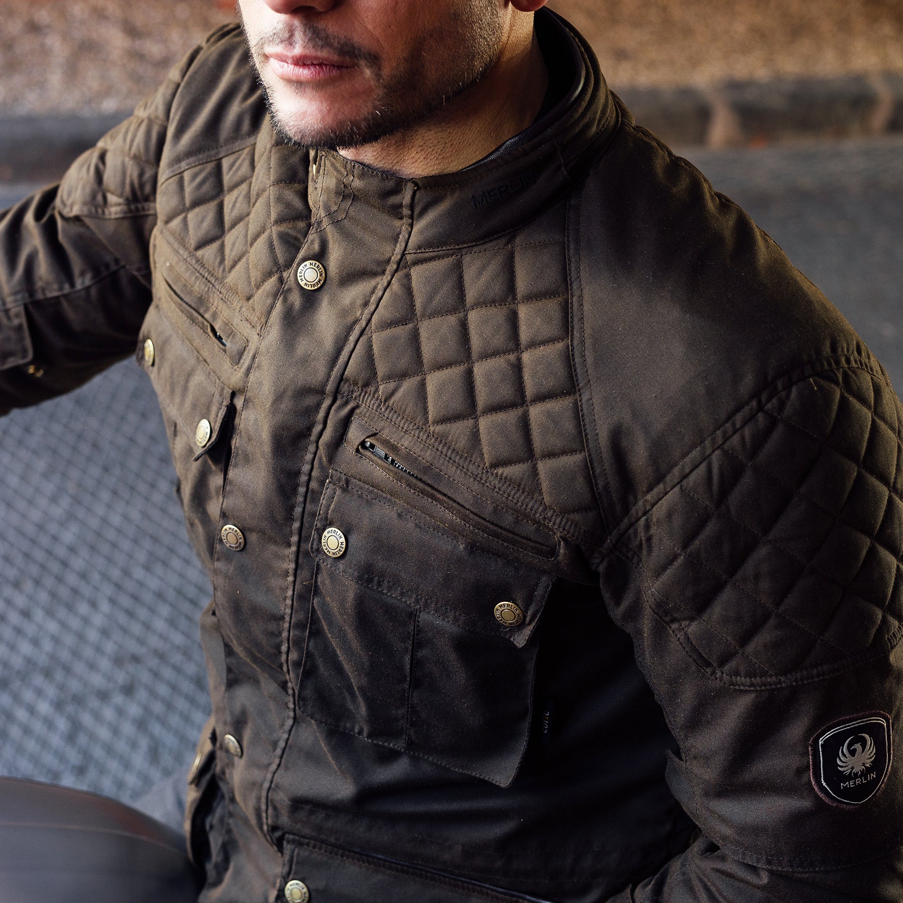 Merlin Edale 2 Cotec Jacket Olive FREE UK Delivery, FREE 365 Day Returns | Moto Central