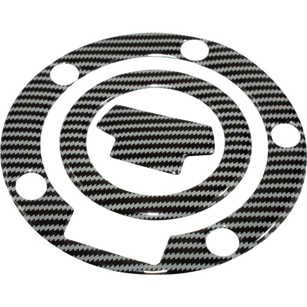 Bike It Fuel Cap Decal 3 Piece Set Carbon Effect For Yamaha 2000 Onwards 5 Hole