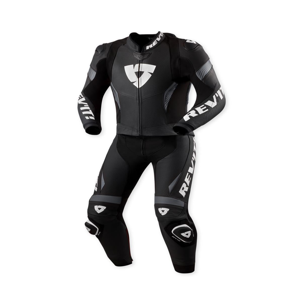 Revit Argon 3 Combi Two Piece Leather Suit Black / White FREE UK Delivery, FREE 365 Day Returns | Moto Central