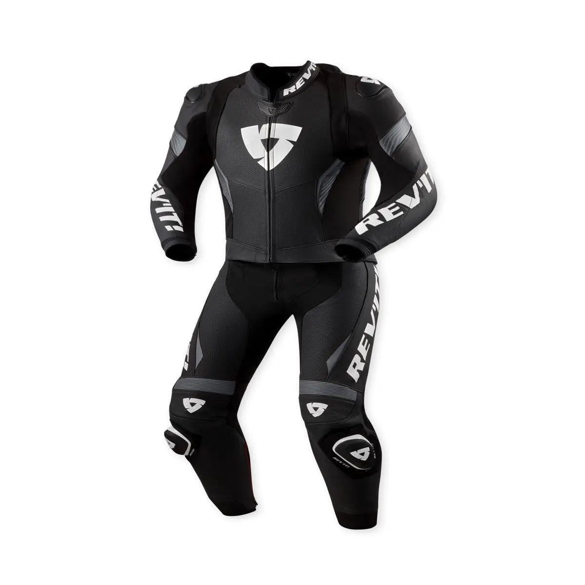 Revit Argon 3 Combi Two Piece Leather Suit Black / White FREE UK Delivery, FREE 365 Day Returns | Moto Central