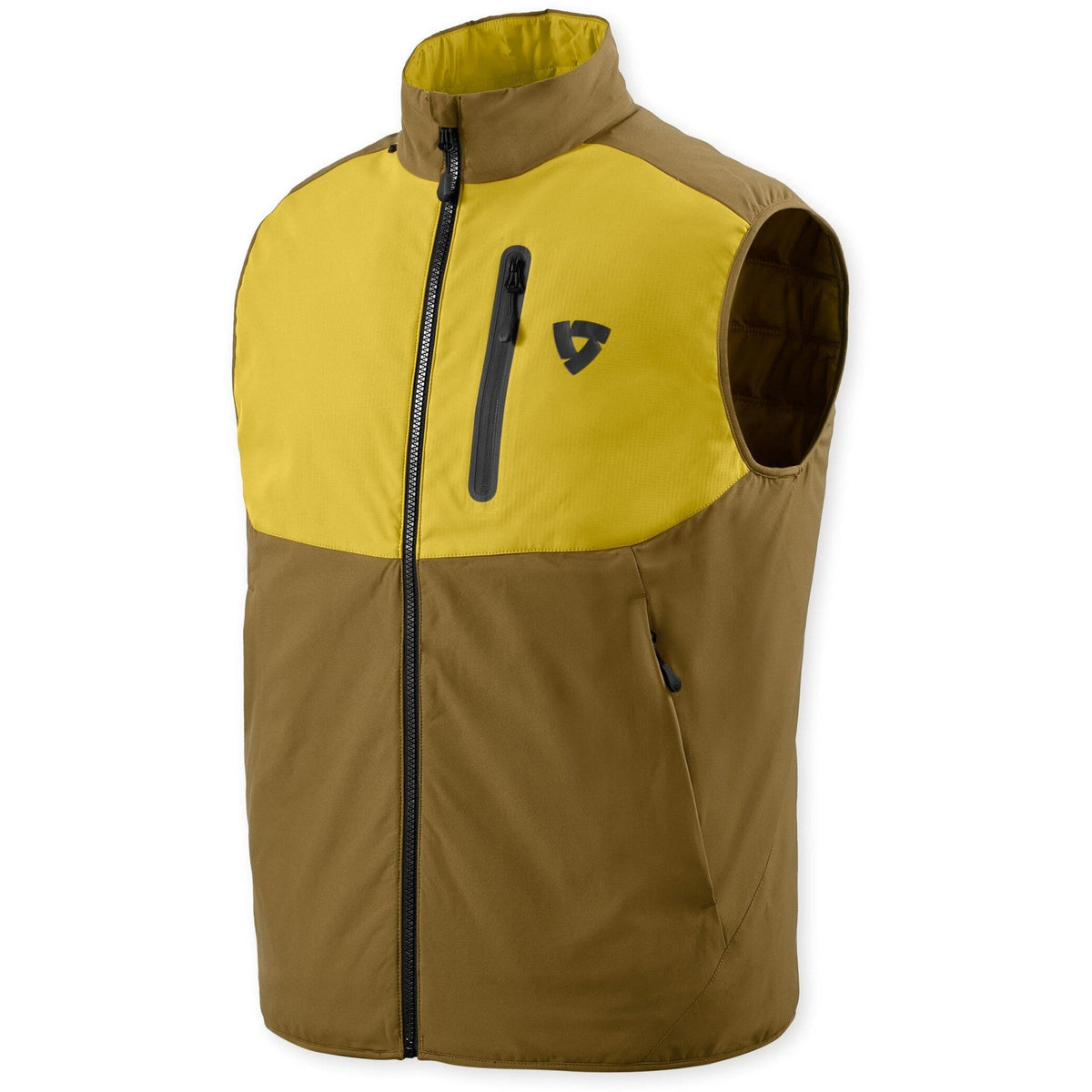Revit Finley 2 Body Warmer Ocher Yellow reversed front view
