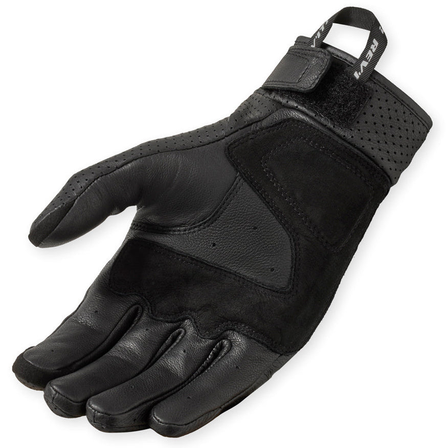 Revit Lewisville Leather Gloves Black – single glove view