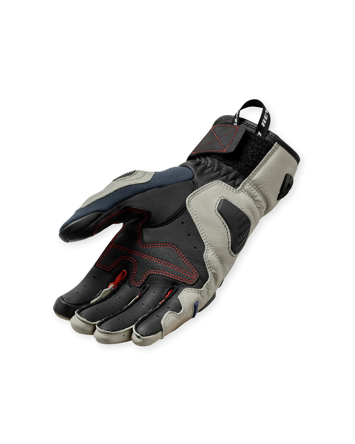 Revit Sand 5 Leather Gloves Silver / Red FREE UK Delivery, FREE 365 Day Returns - Moto Central
