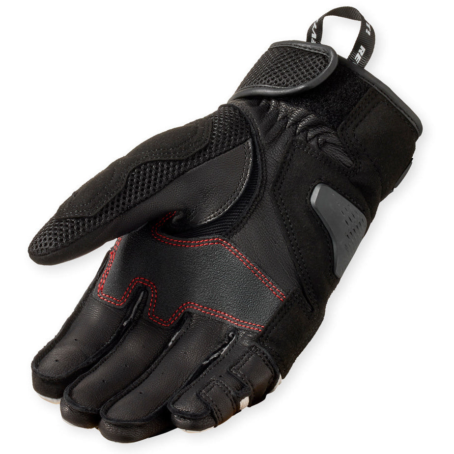 Revit Blaze Leather Gloves White / Red – single glove view
