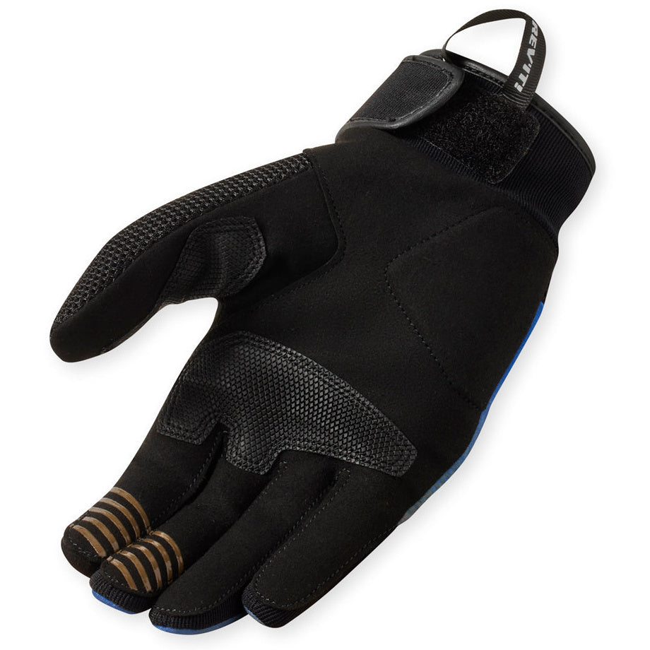 Revit Surge Textile Gloves Camo Blue motorcycle glove, palm view