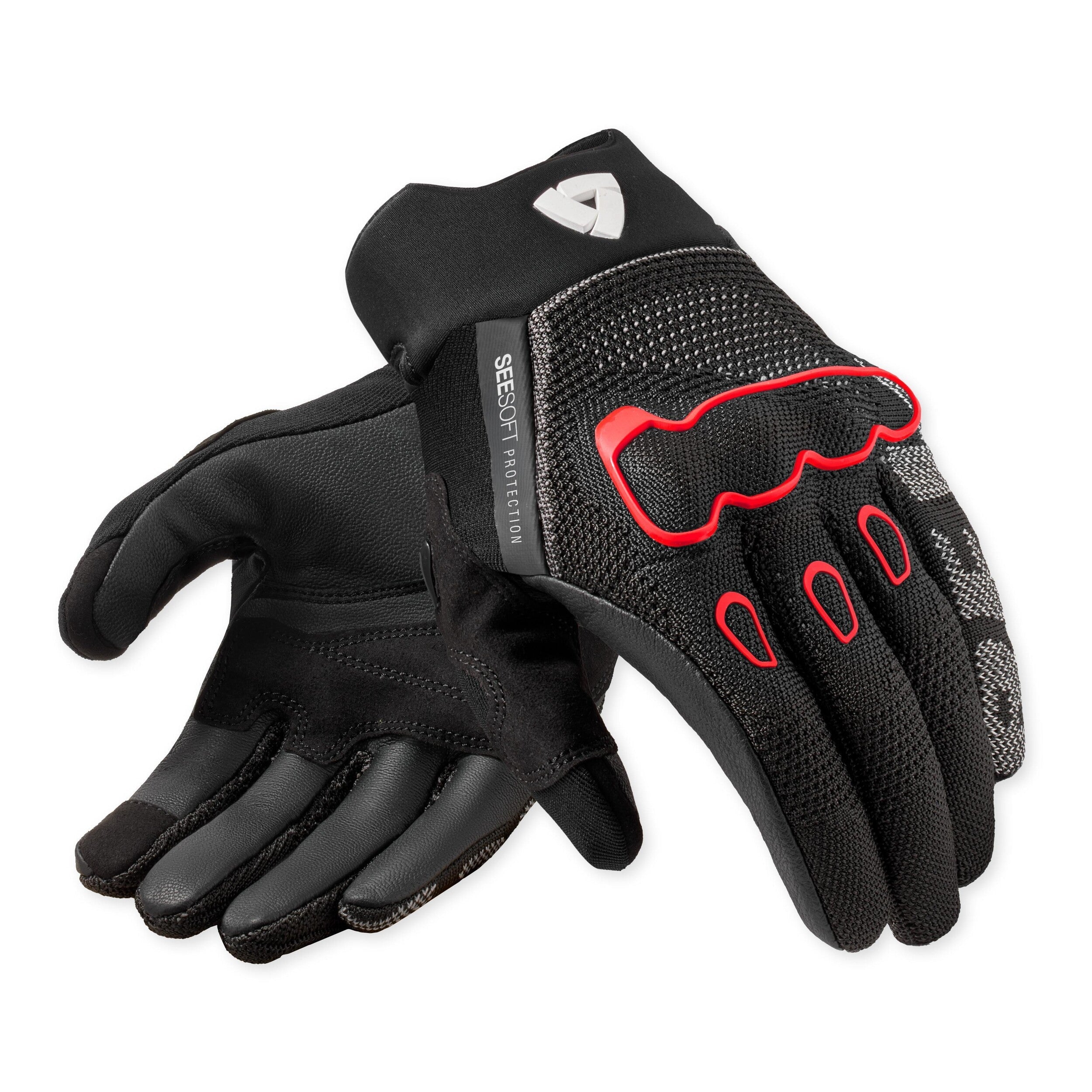 Revit Hyperspeed 3 Gloves Black / Neon Red front view
