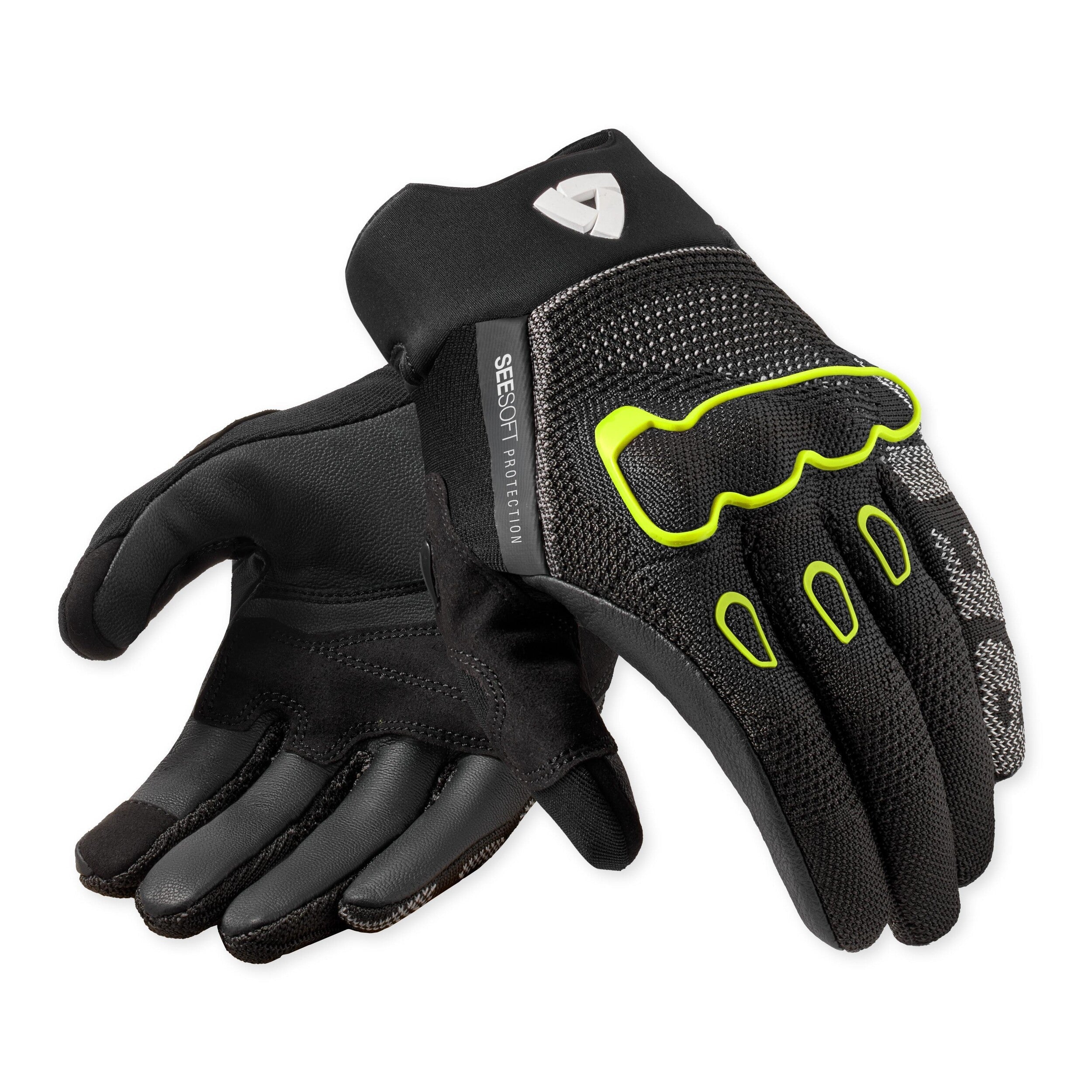 Revit Hyperspeed 3 Gloves Black / Neon Yellow front view
