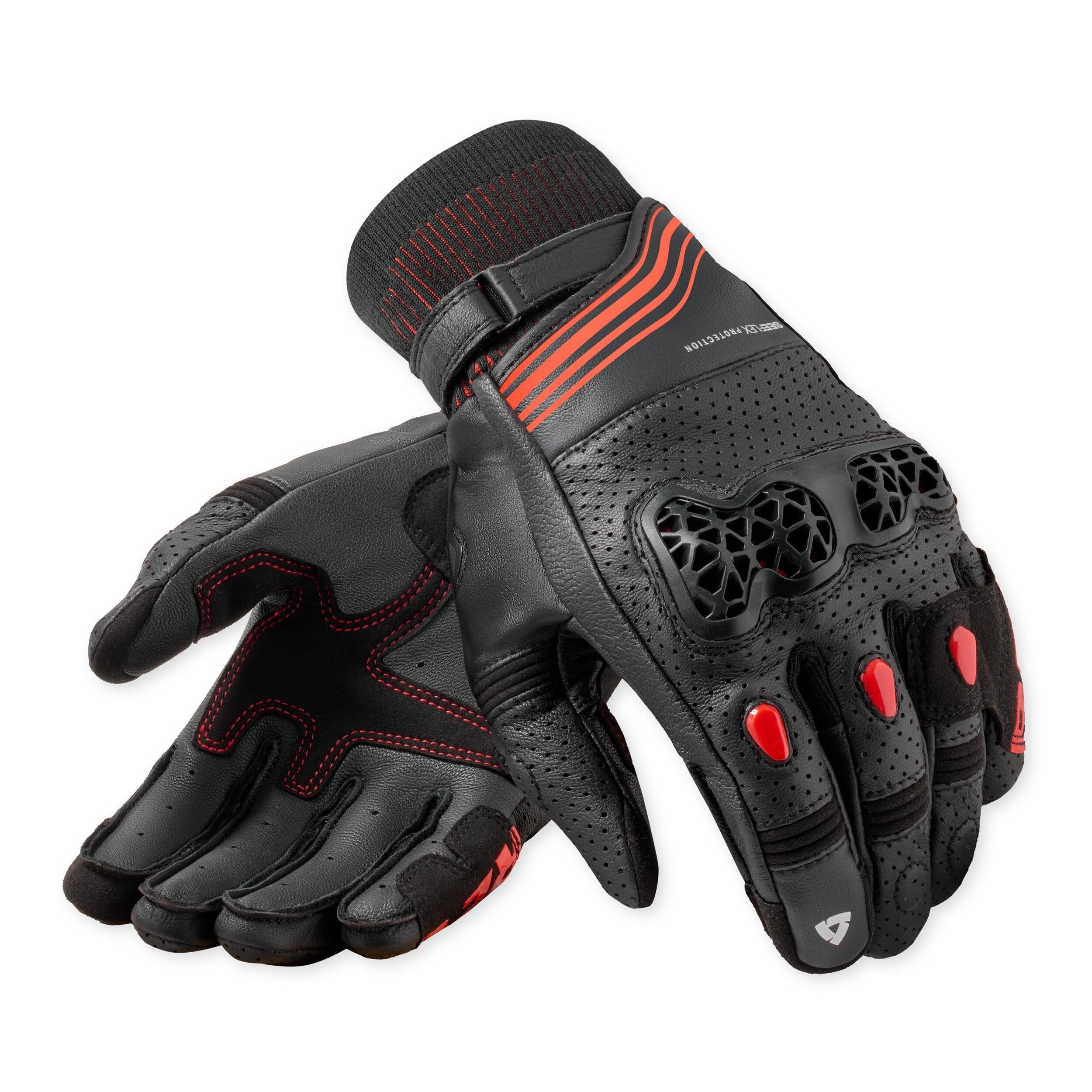 Revit Positron Gloves Black / Red front view