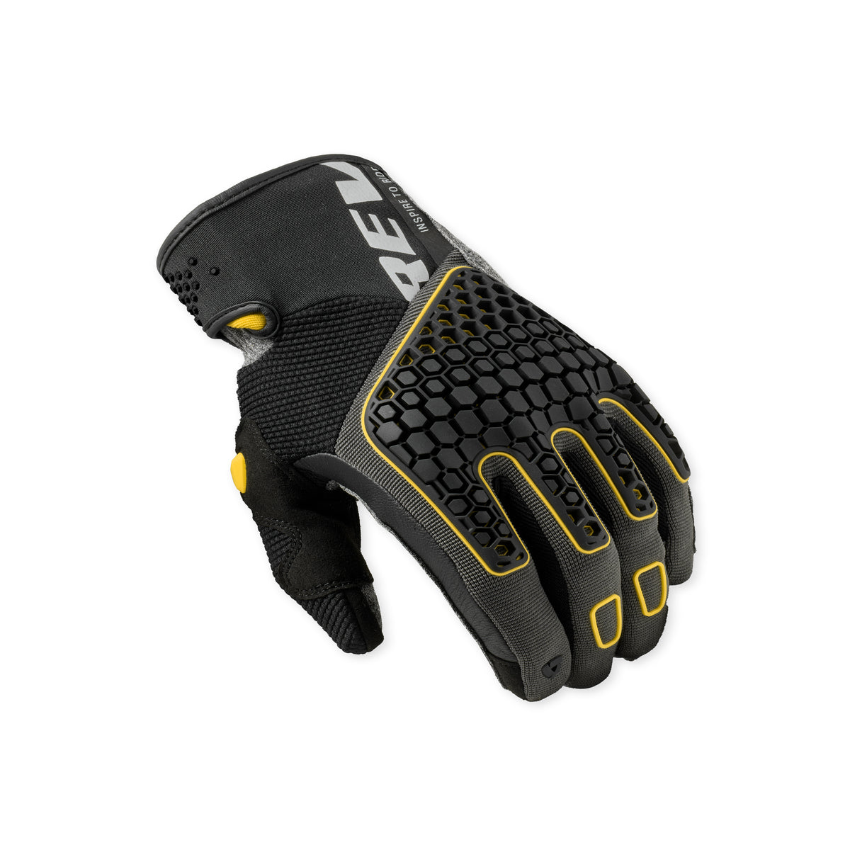Revit Mangrove 2 Gloves Black / Ocher Yellow FREE UK Delivery, FREE 365 Day Returns | Moto Central