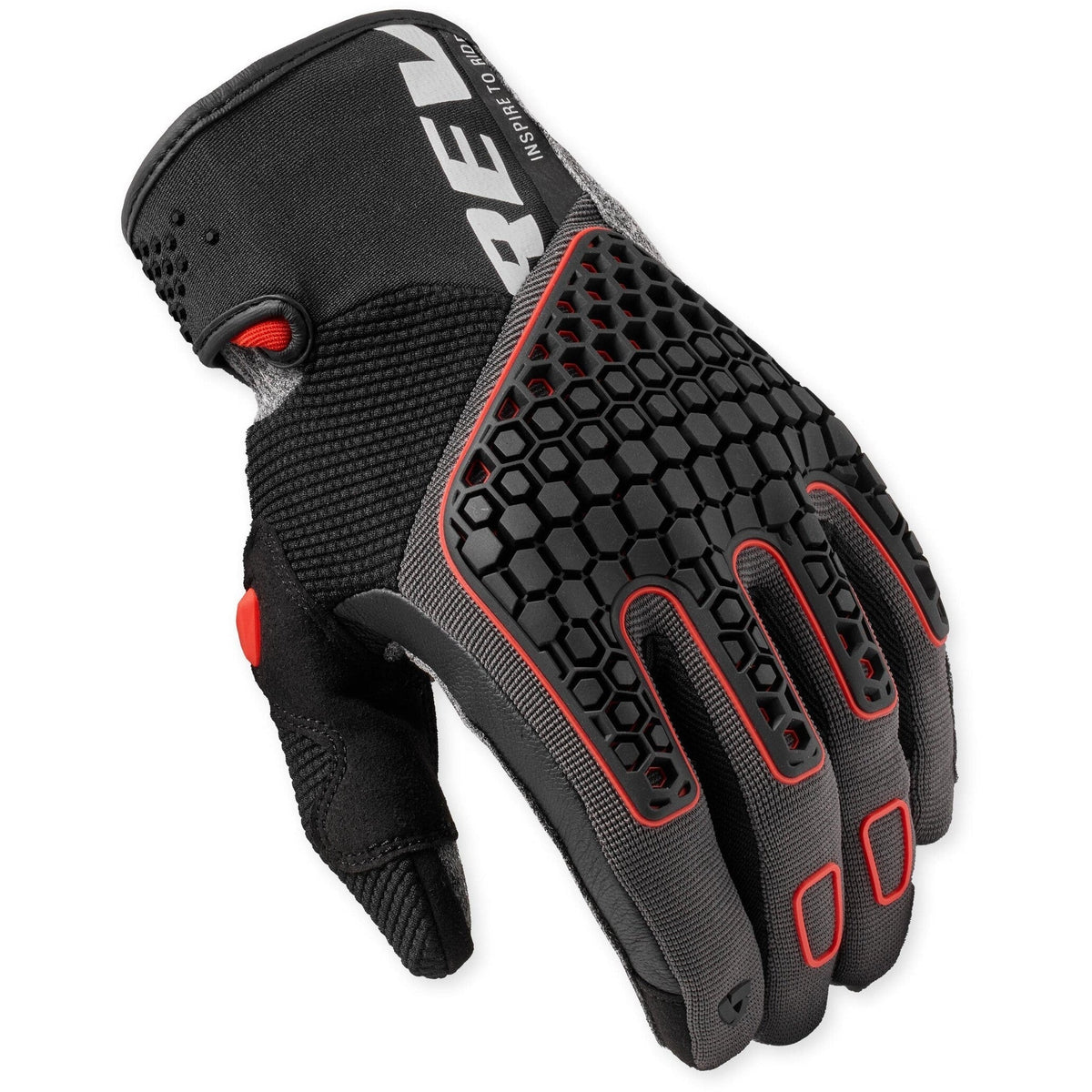 Revit Mangrove 2 Gloves Grey / Red back view