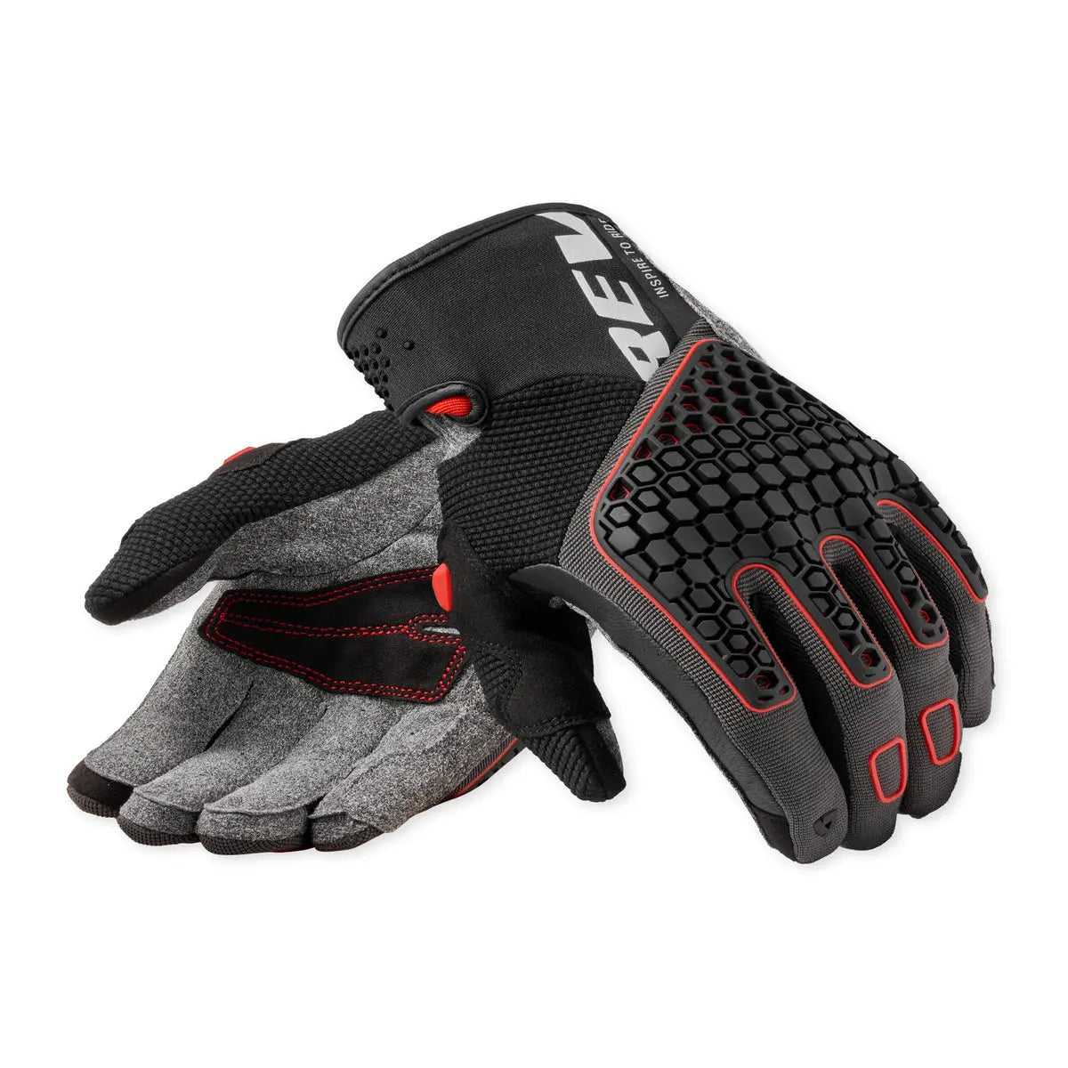 Revit Mangrove 2 Gloves Grey / Red FREE UK Delivery, FREE 365 Day Returns | Moto Central