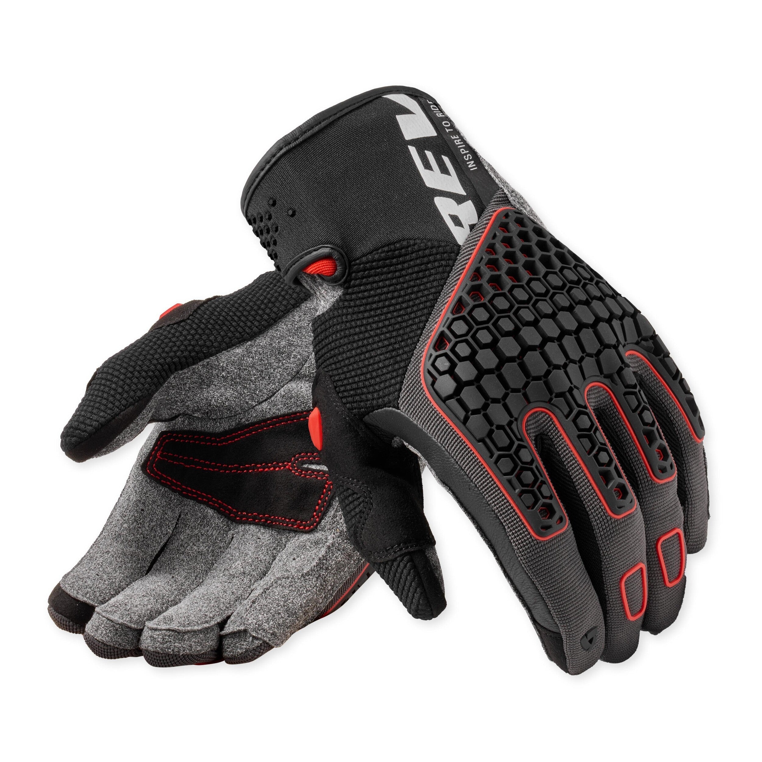Revit Mangrove 2 Gloves Grey / Red front view