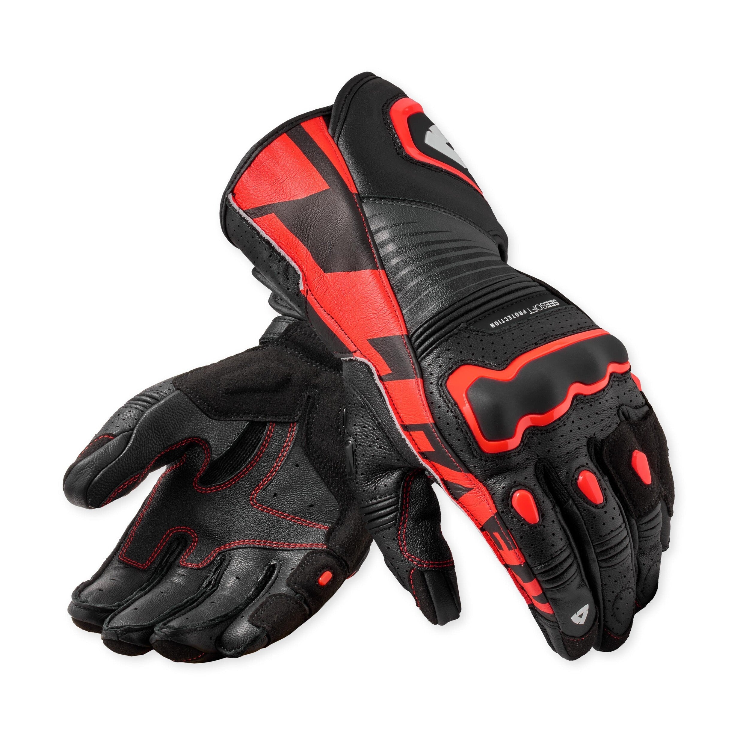 Revit Argon 3 Gloves Black / Neon Red front view