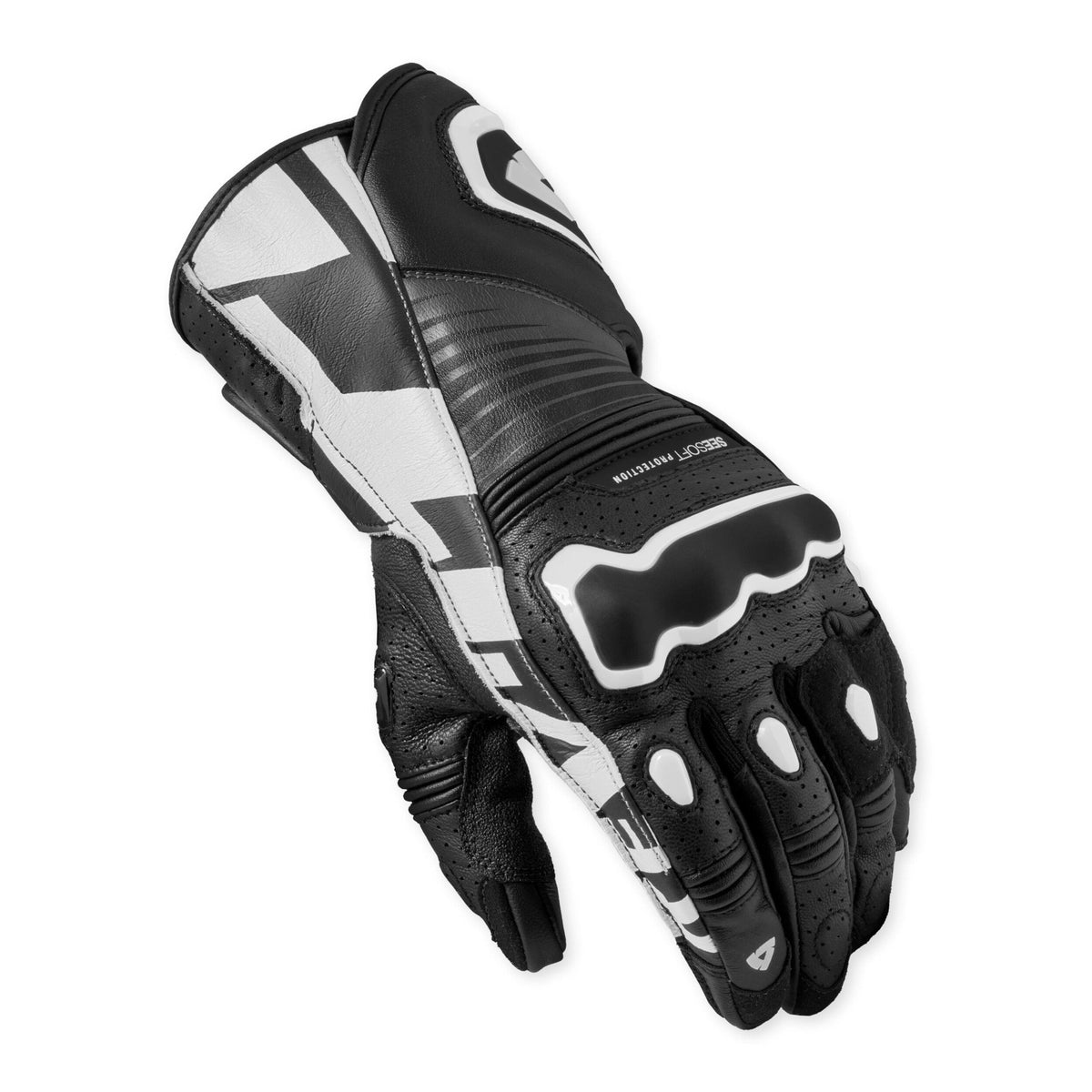 Revit Argon 3 Gloves Black / White back-of-hand view