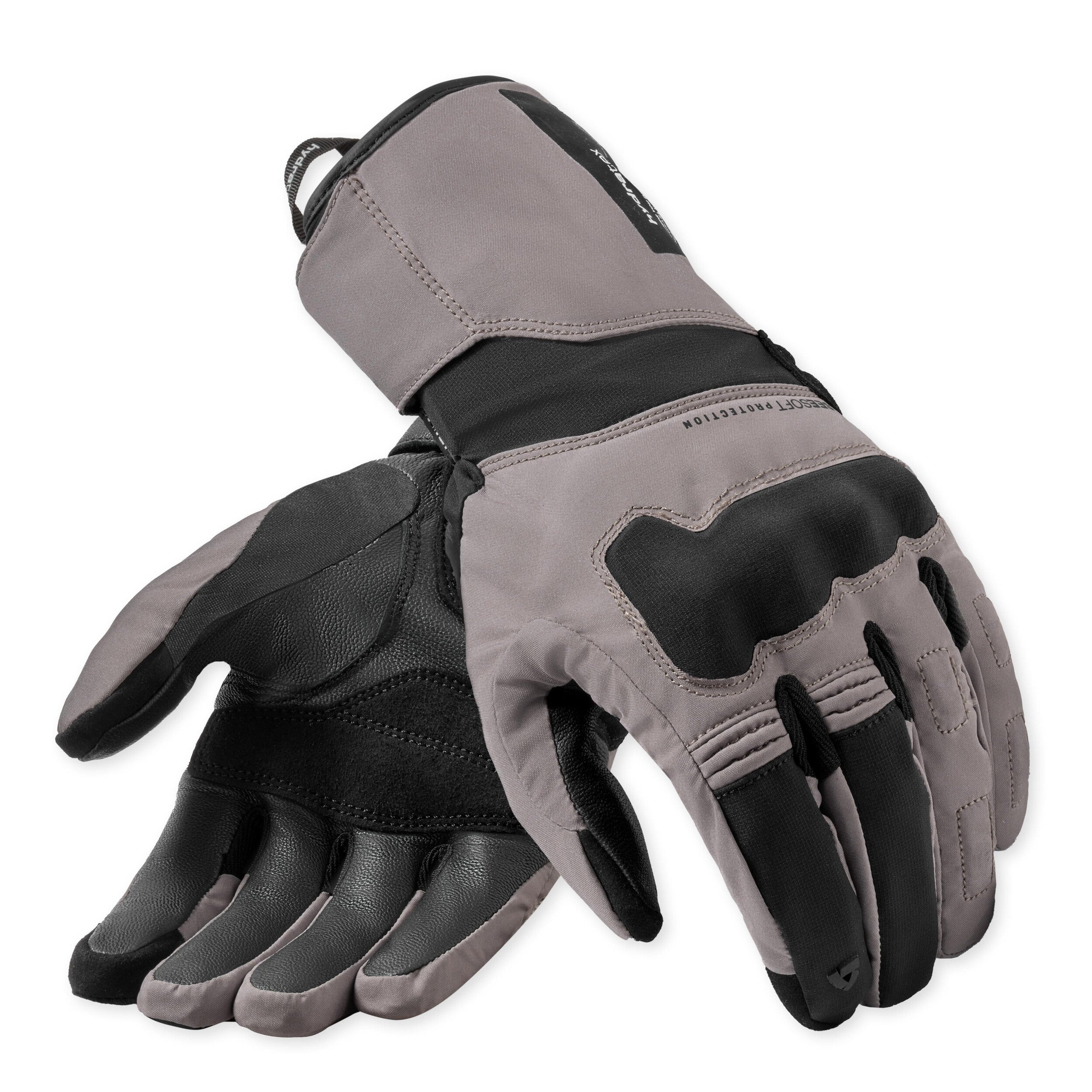 Revit Convergent H2O Gloves Grey / Black front view