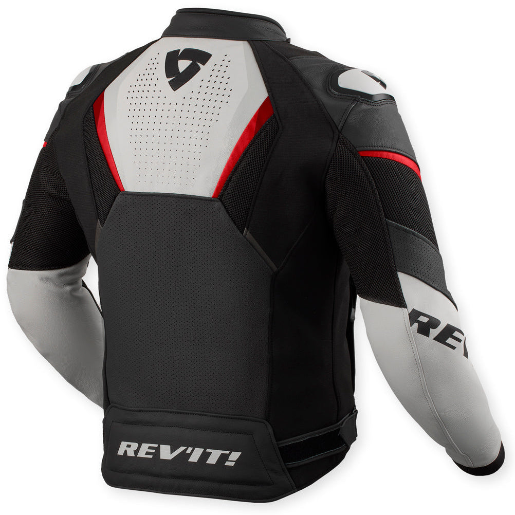 Revit Automate Leather Jacket Black / Light Grey – rear view