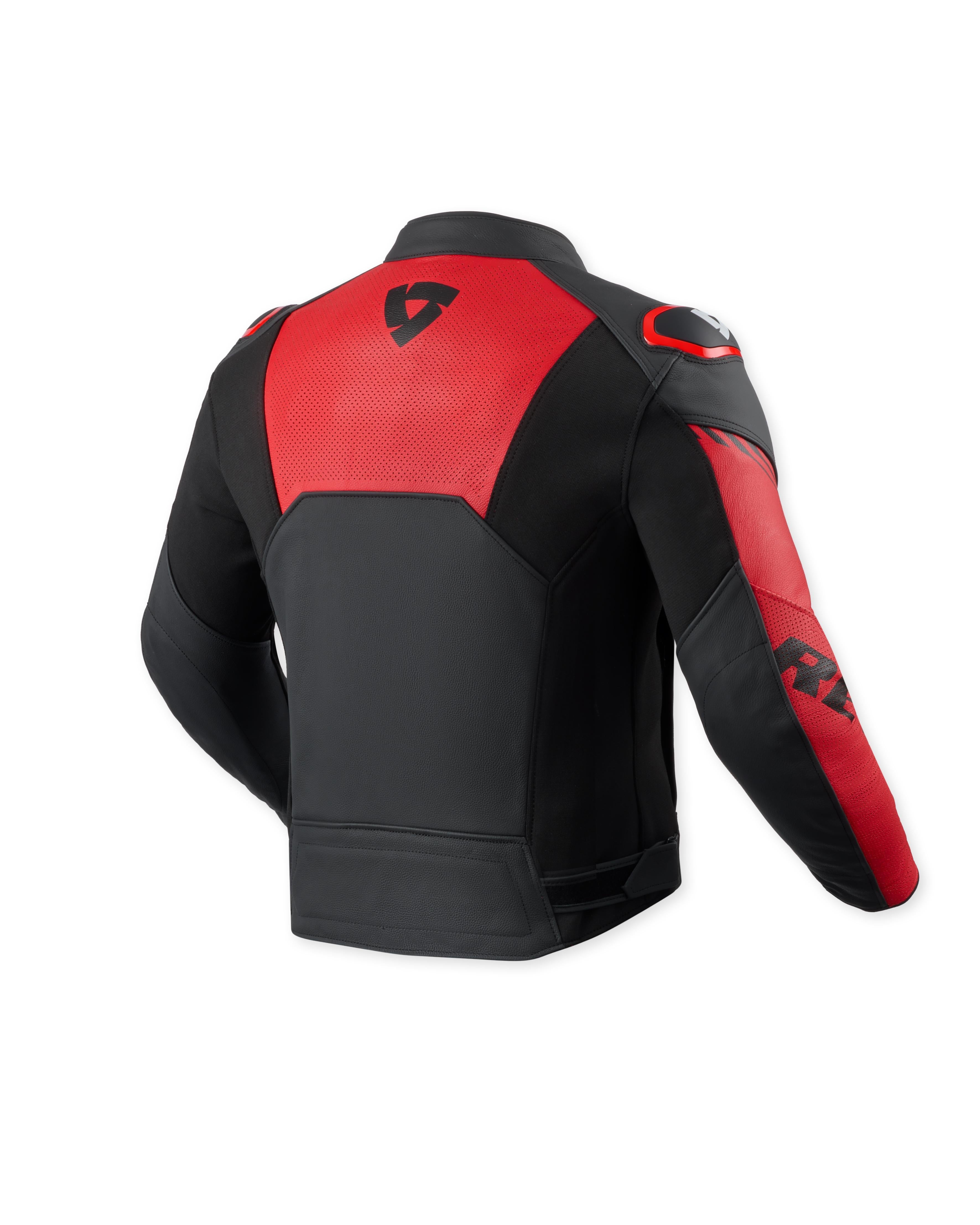 Revit Argon 3 Leather Jacket Black / Neon Red FREE UK Delivery, FREE 365 Day Returns | Moto Central
