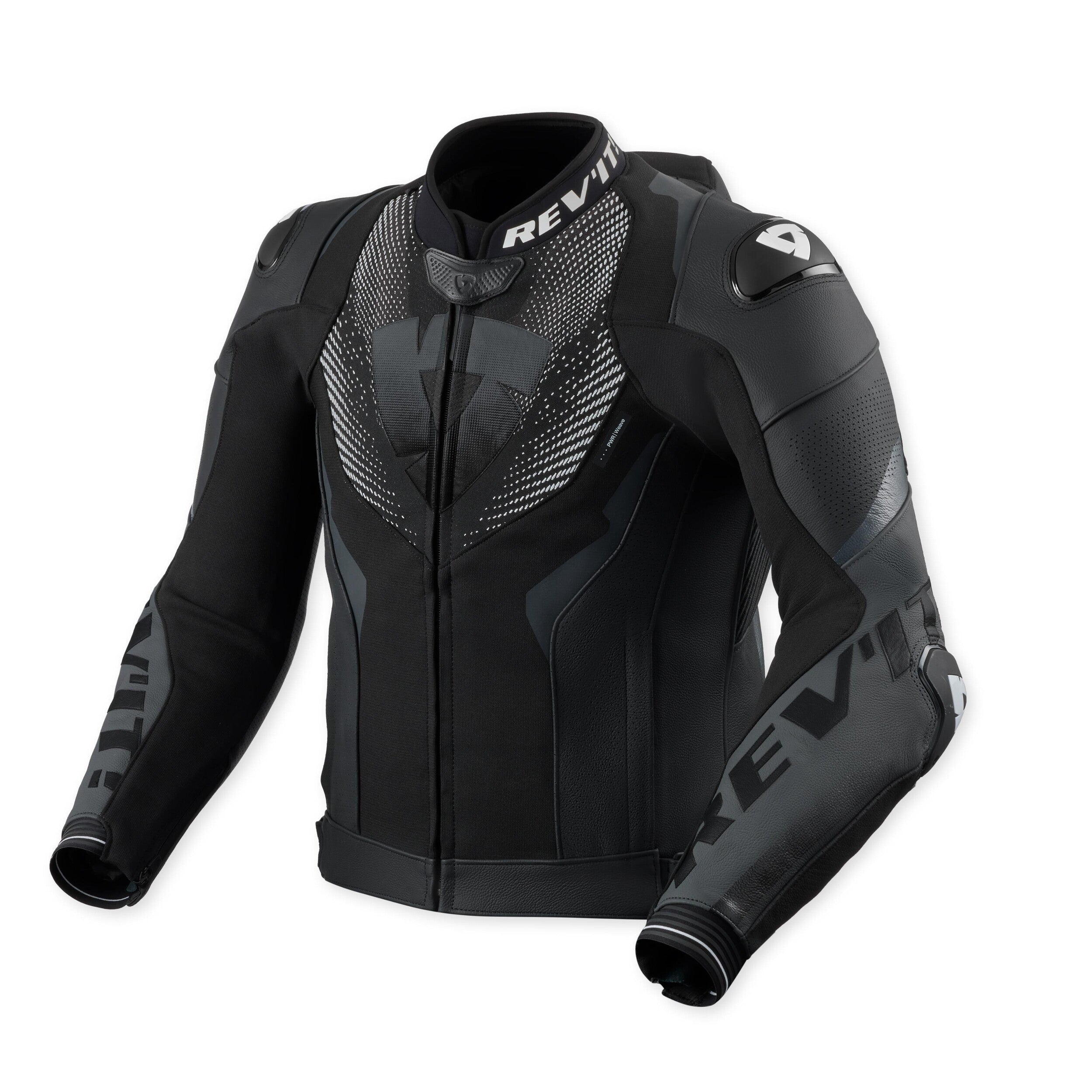 Revit Hyperspeed 3 Pro Leather Jacket Black / Anthracite front view