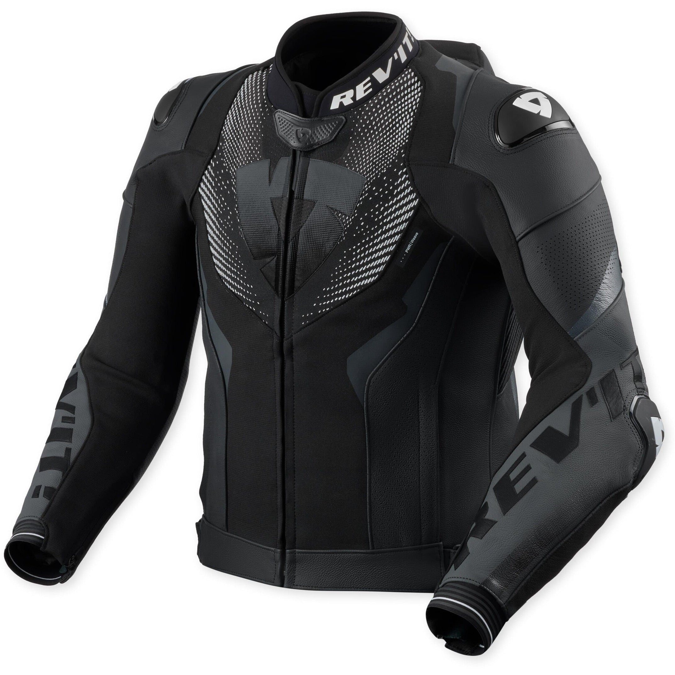 Revit Hyperspeed 3 Pro Leather Jacket Black / Anthracite front view