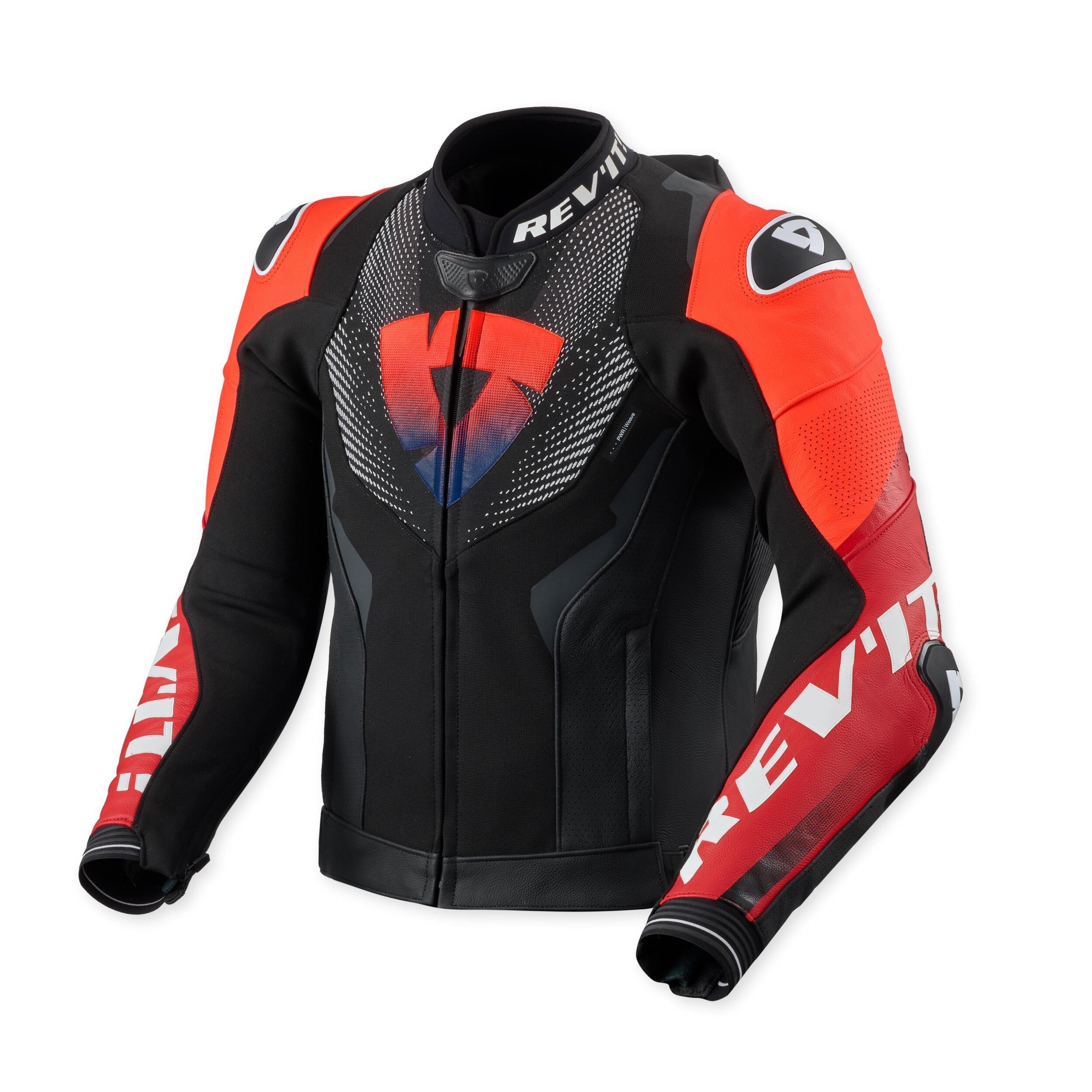 Revit Hyperspeed 3 Pro Leather Jacket Black / Red front view