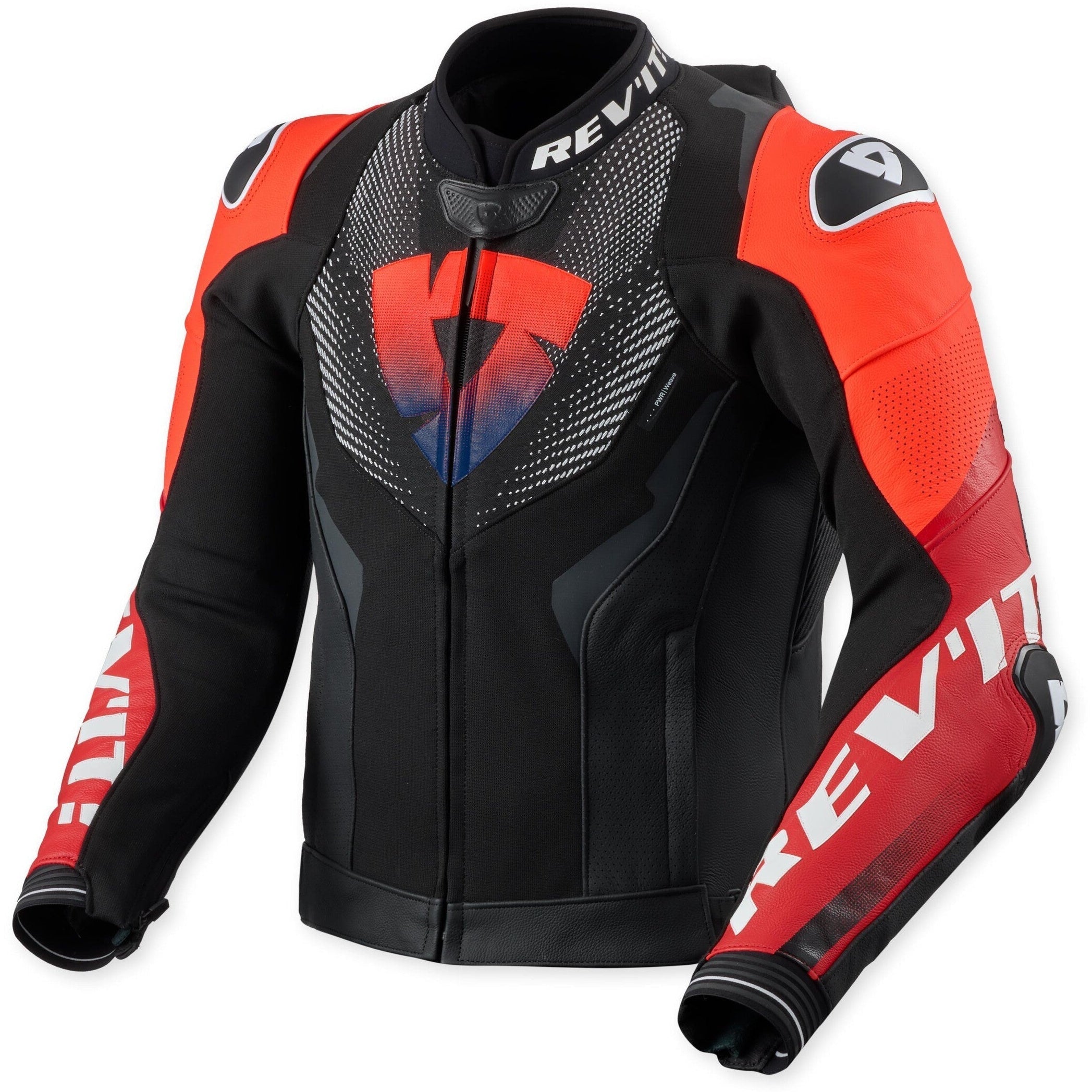 Revit Hyperspeed 3 Pro Leather Jacket Black / Red front view