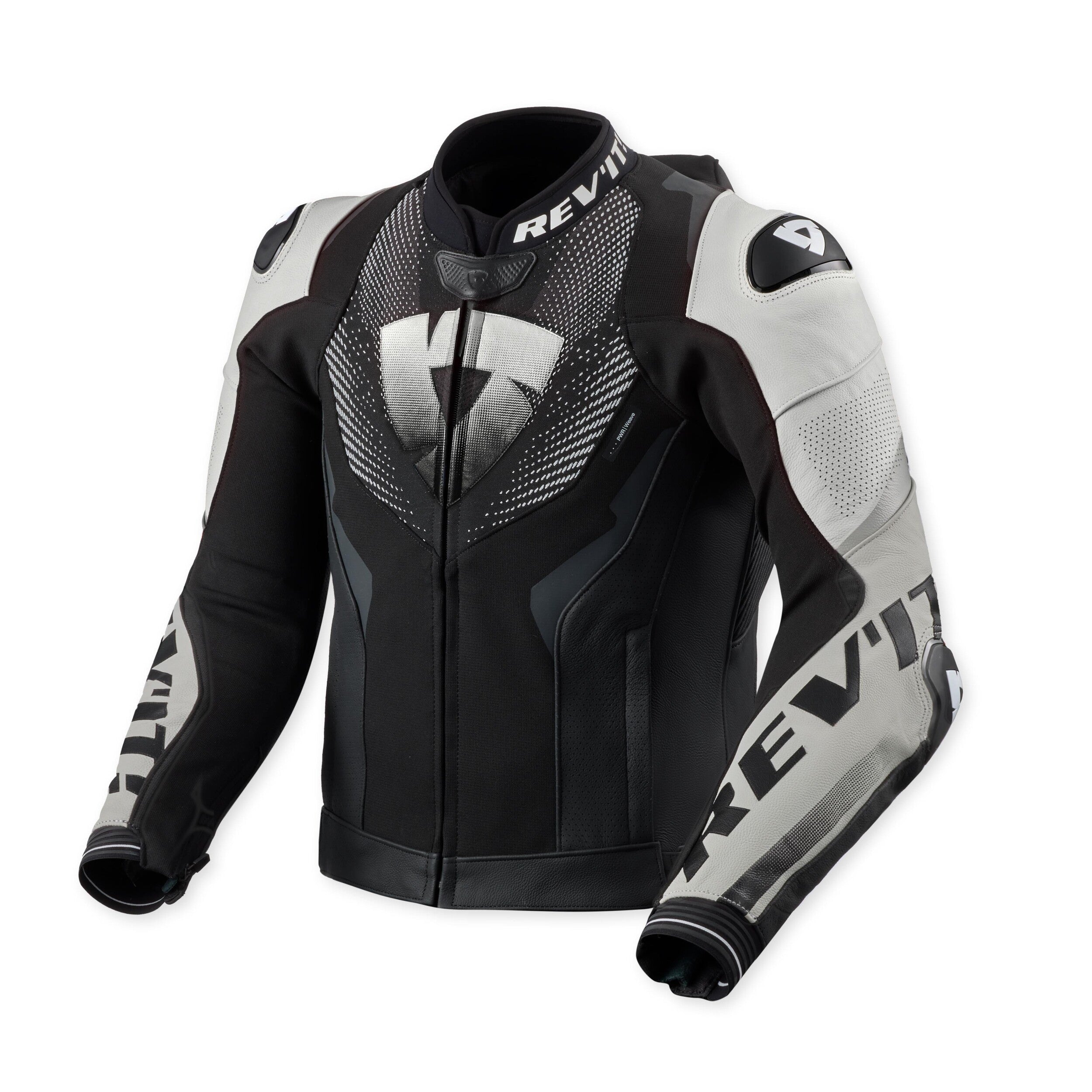 Revit Hyperspeed 3 Pro Leather Jacket Black / White front view