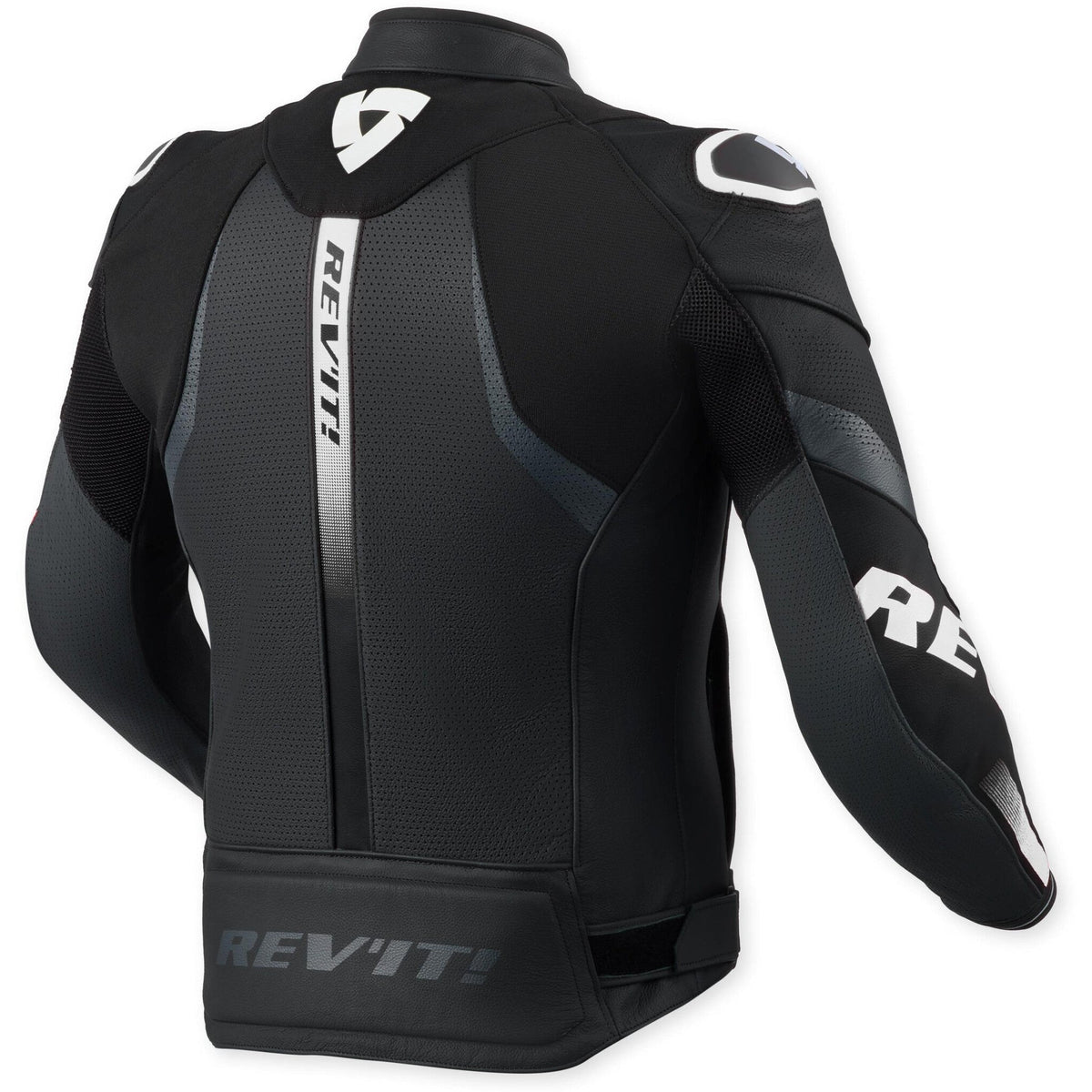 Revit Hyperspeed 3 Air Leather Jacket Black / White back view