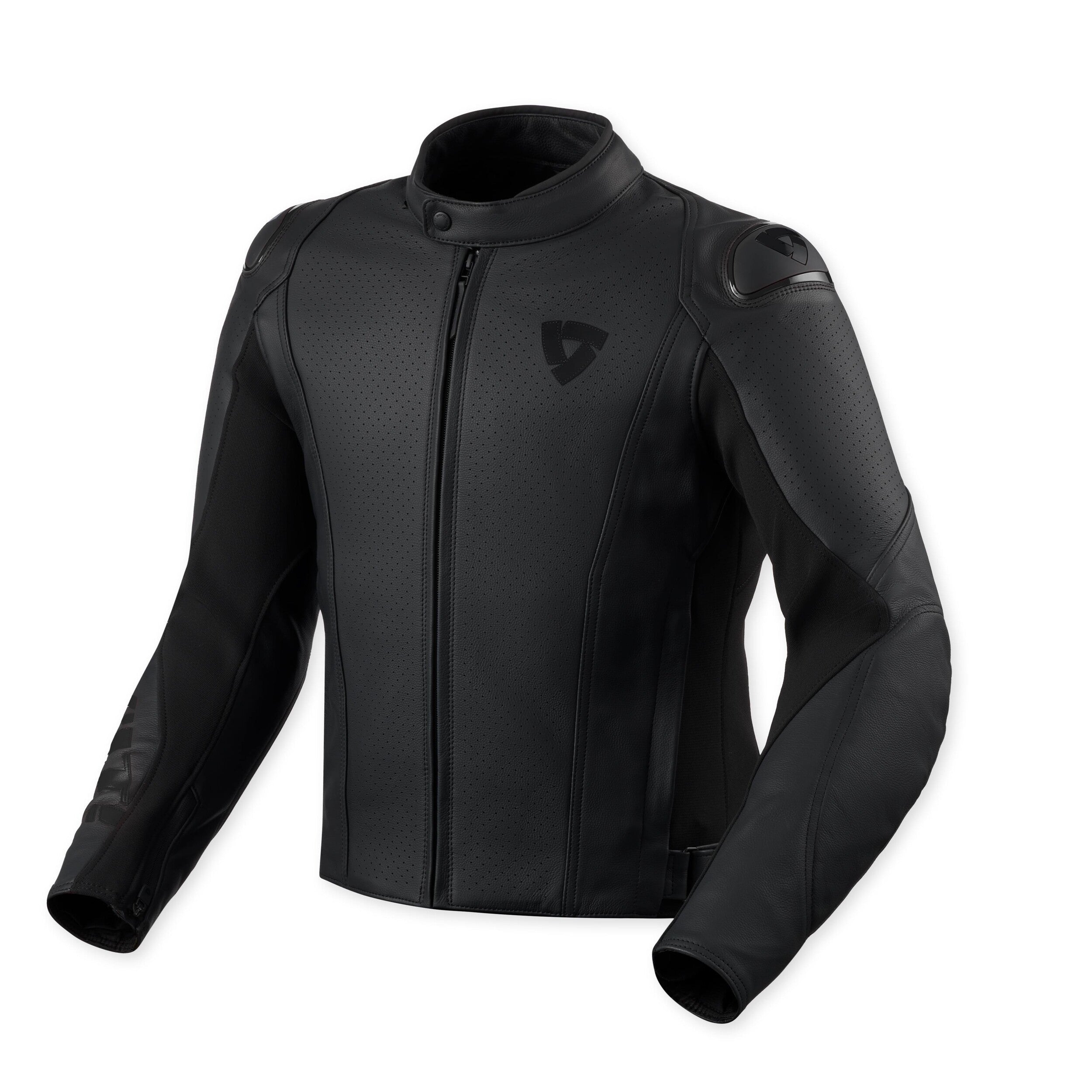 Revit Quadratic Leather Jacket Black front view