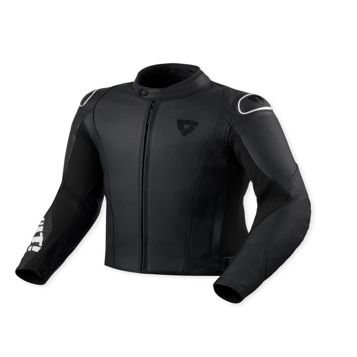 Revit Quadratic Leather Jacket Black / White FREE UK Delivery, FREE 365 Day Returns | Moto Central