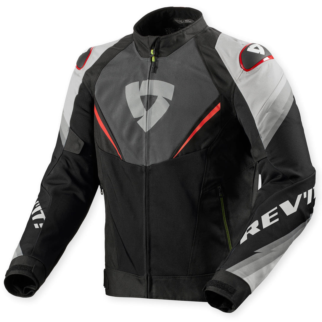 Revit Quantum 3 Air Textile Jacket Grey / Red – front view