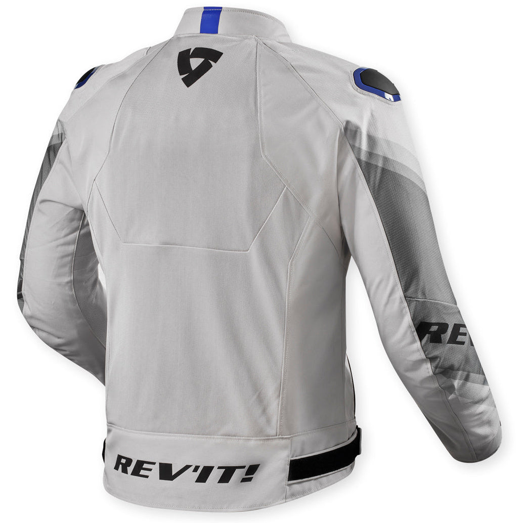 Revit Quantum 3 Air Textile Jacket Silver / Blue – rear view
