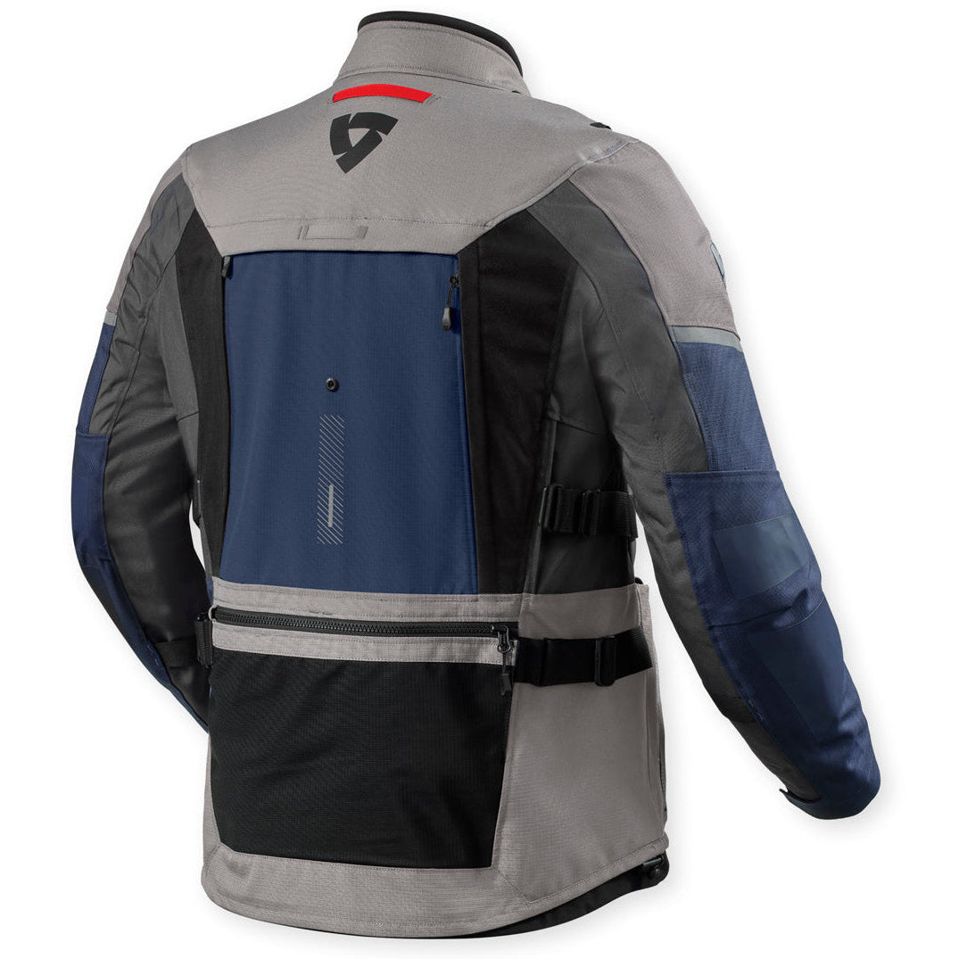 Revit Sand 5 H2O Textile Jacket Grey / Dark Grey, rear view