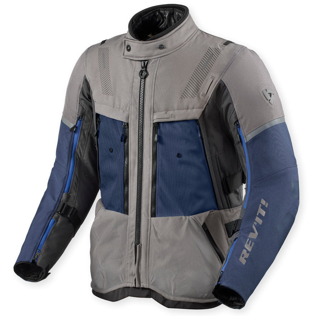 Revit Sand 5 H2O Textile Jacket Grey / Dark Grey, front view