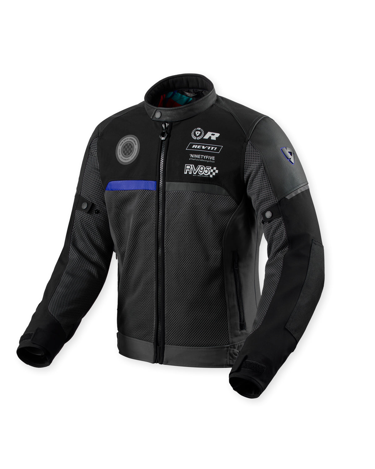 Revit Swiftblade Textile Jacket Black / Blue FREE UK Delivery, FREE 365 Day Returns - Moto Central