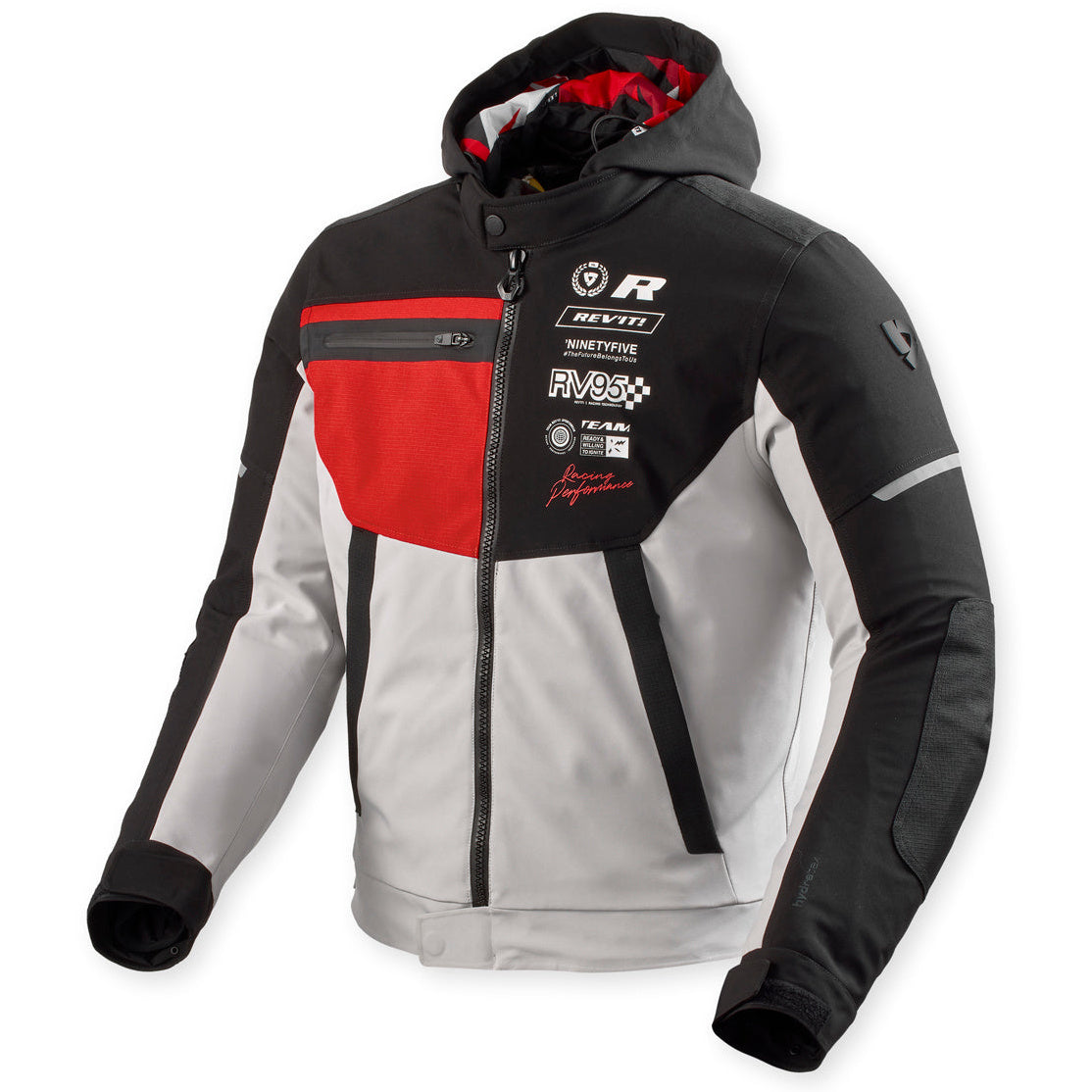 Revit Haste H2O Textile Jacket Black / Red – front view