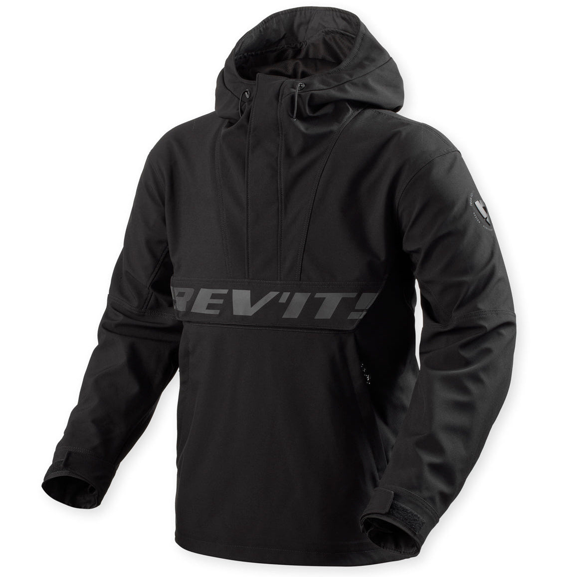 Revit Smock Photon Rain Over Jacket Black, front view