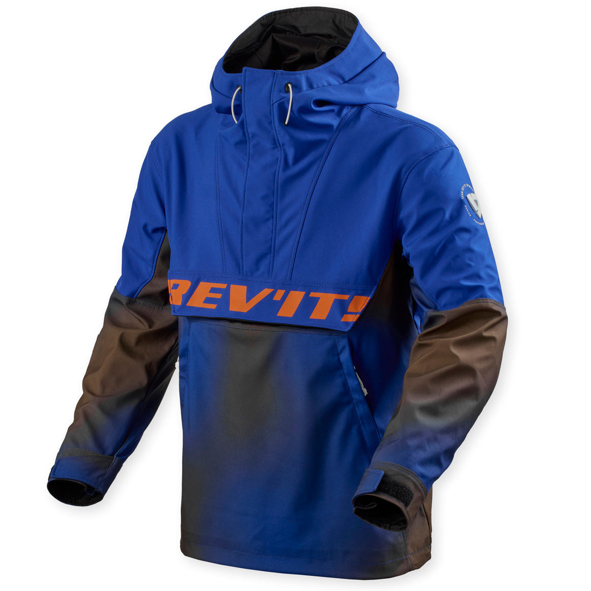 Revit Smock Photon Rain Over Jacket Camo Blue, front view