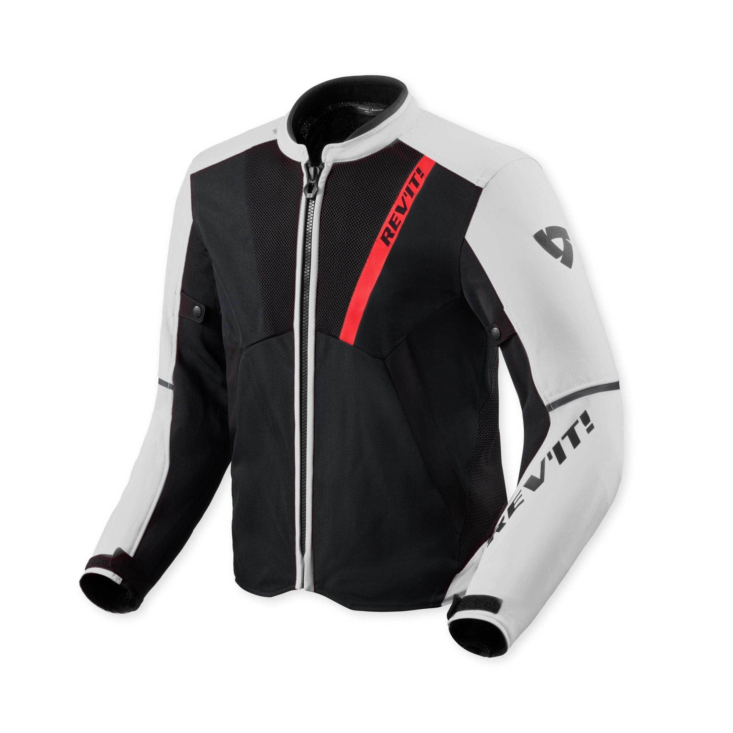 Revit GT-R 4 Air Textile Jacket Black / White front view