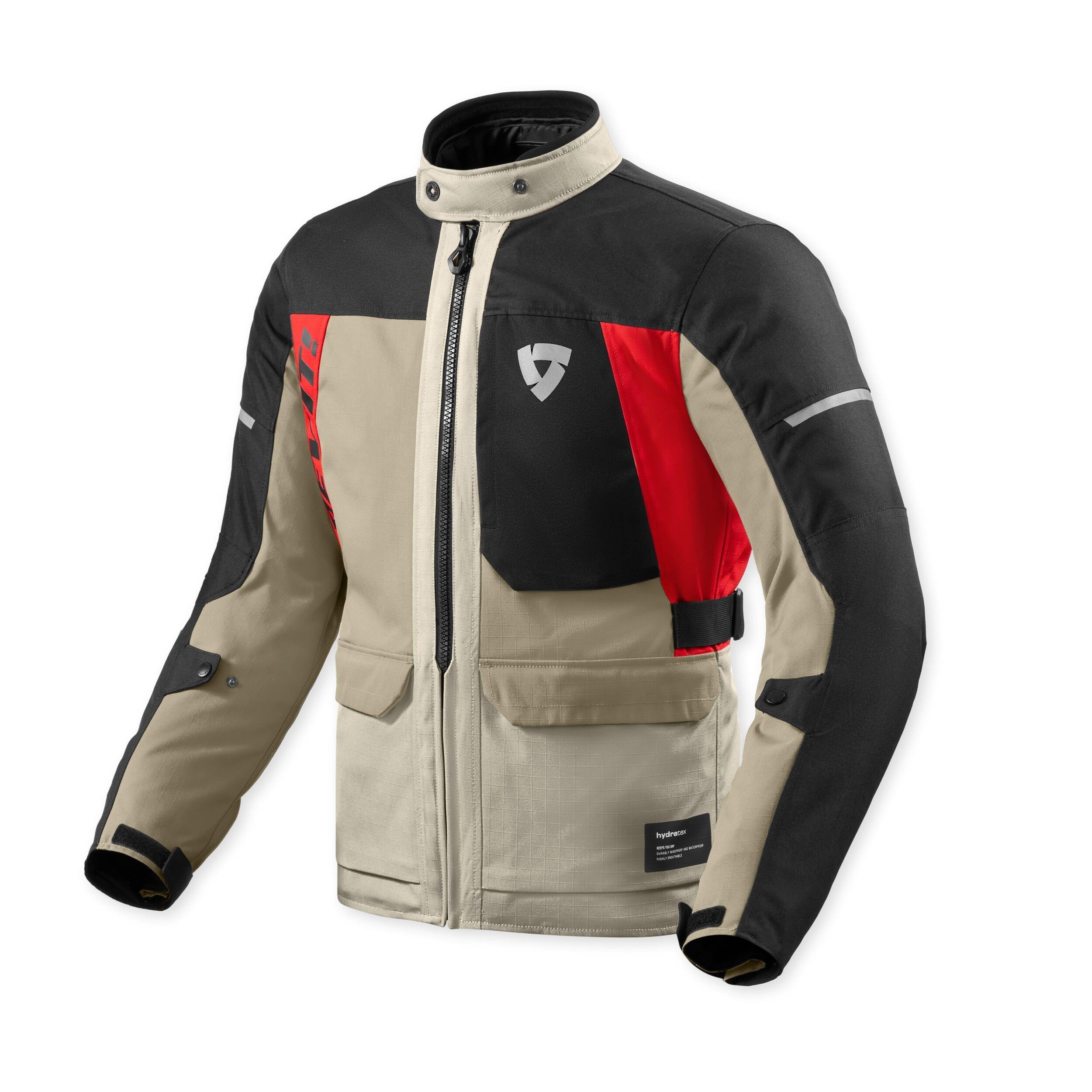 Revit Convergent H2O Textile Jacket Sand / Red front view