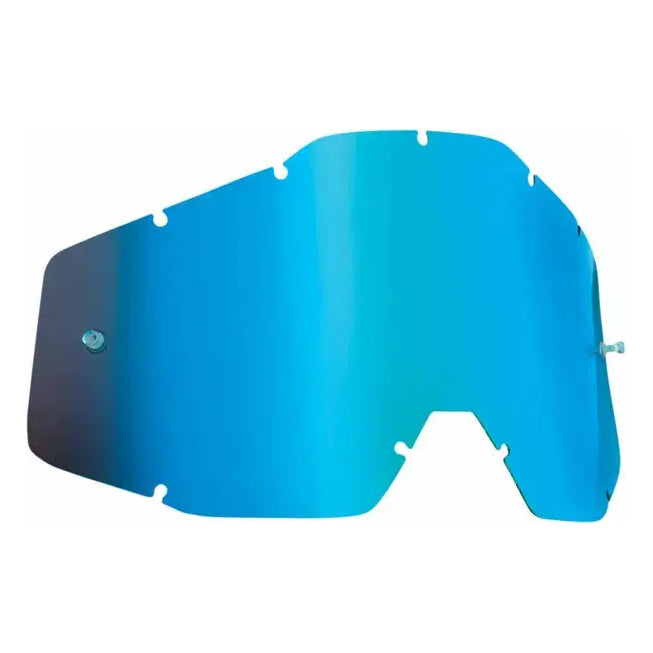 FMF Vision Anti Fog Lens Blue / Mirror Blue – anti-fog motocross goggle lens – front product view