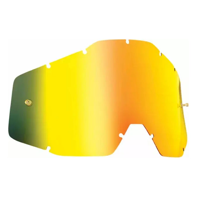 FMF Vision Anti Fog Lens Gold / Mirror Smoke – anti-fog motocross goggle lens – front product view