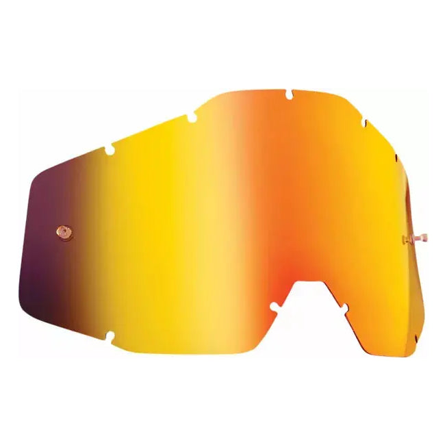 FMF Vision Anti Fog Lens Red / Mirror Smoke – anti-fog motocross goggle lens – front product view