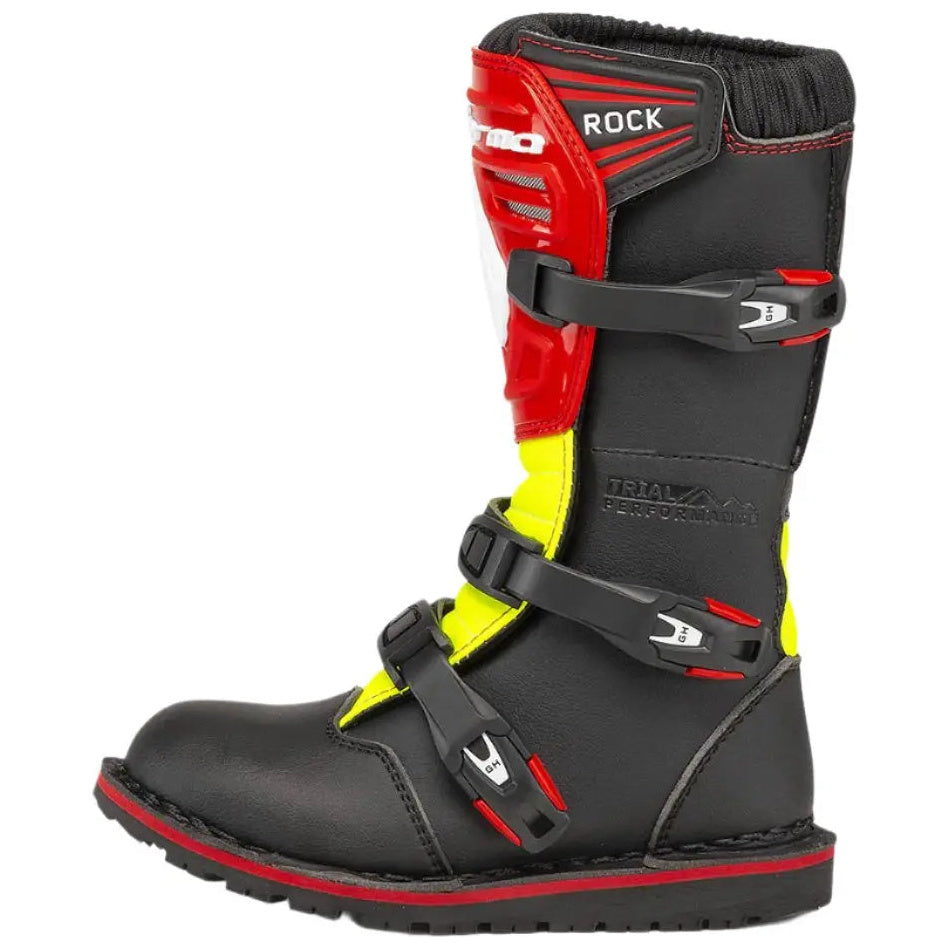Forma Rock Kids Off-Road Boots Black / Red / Fluo Yellow – side view