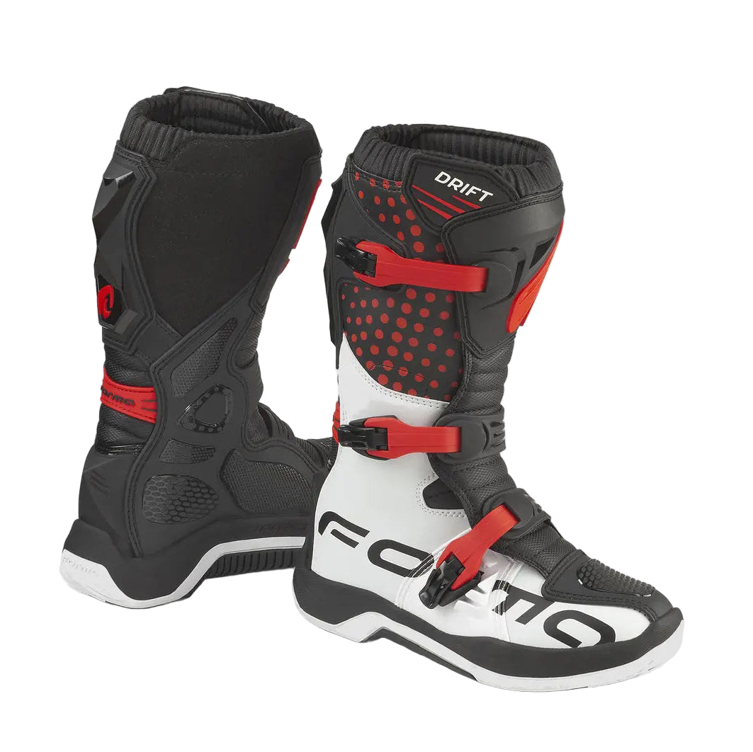 Forma Drift Boots Black / Red / White FREE UK Delivery, FREE 365 Day Returns | Moto Central