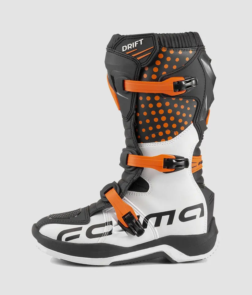 Forma Drift Boots Black / Orange / White FREE UK Delivery, FREE 365 Day Returns | Moto Central