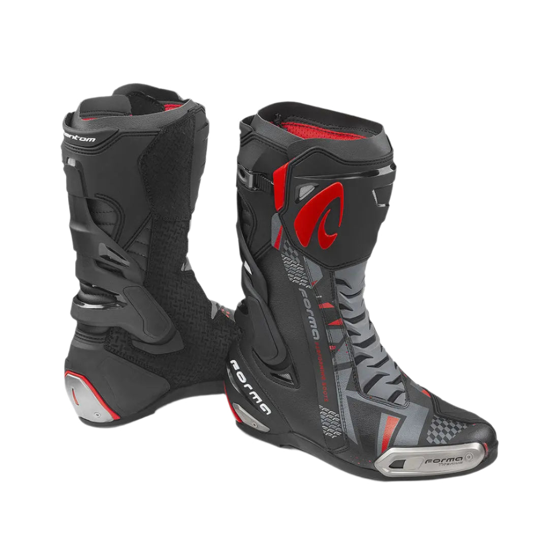 Forma Phantom Boots Black / Red FREE UK Delivery, FREE 365 Day Returns | Moto Central