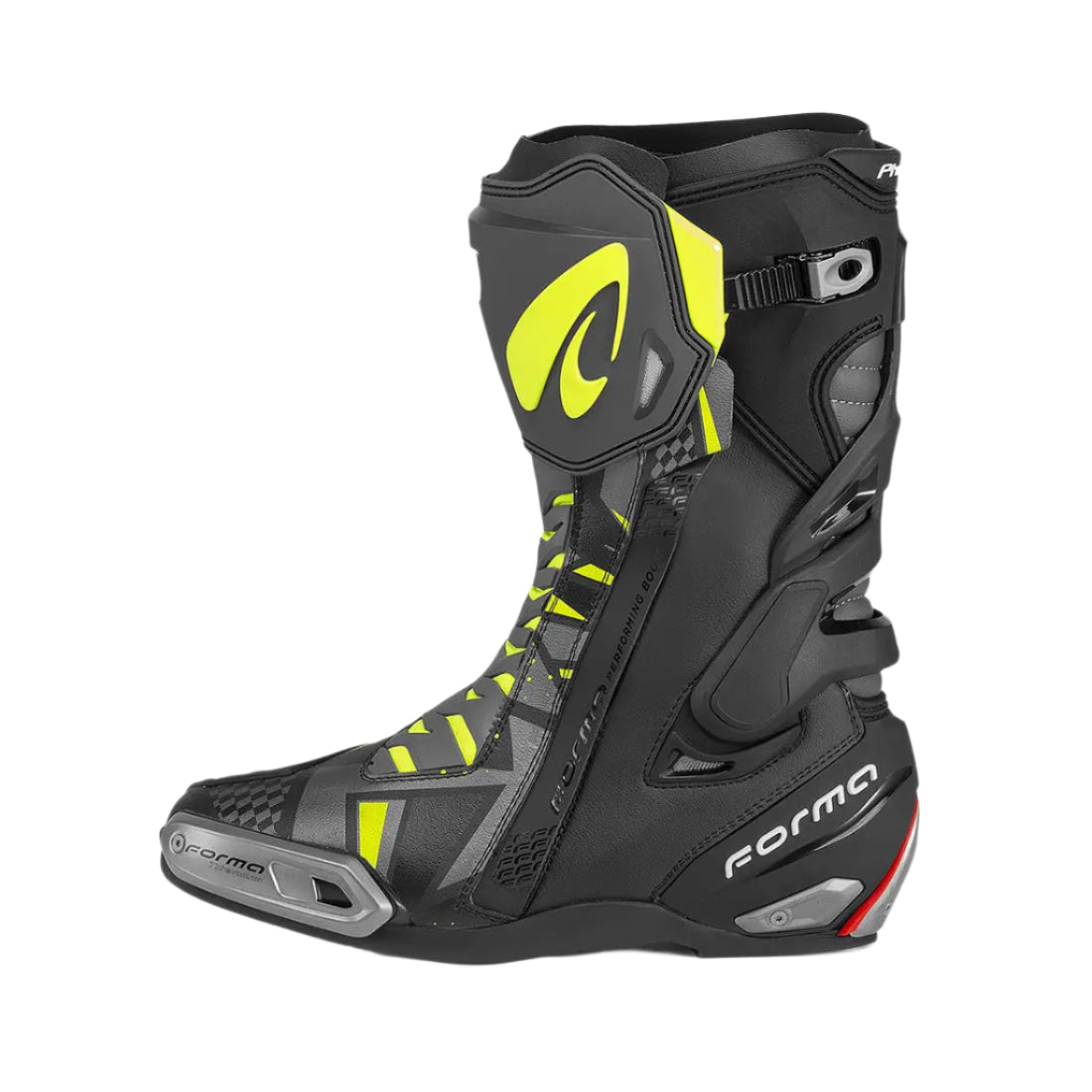 Forma Phantom Boots Black / Fluo Yellow FREE UK Delivery, FREE 365 Day Returns | Moto Central